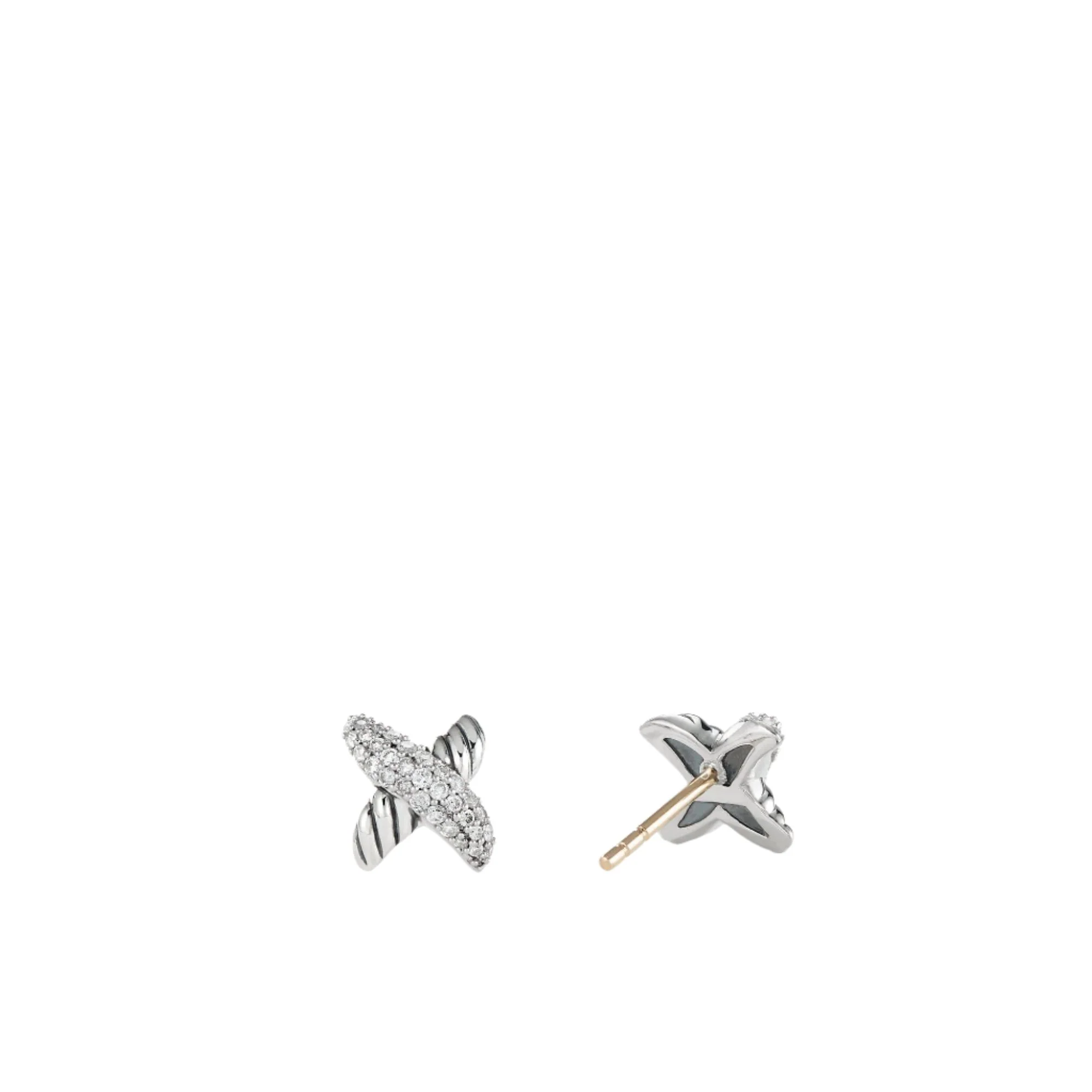 X Earrings with Diamonds - Image 3