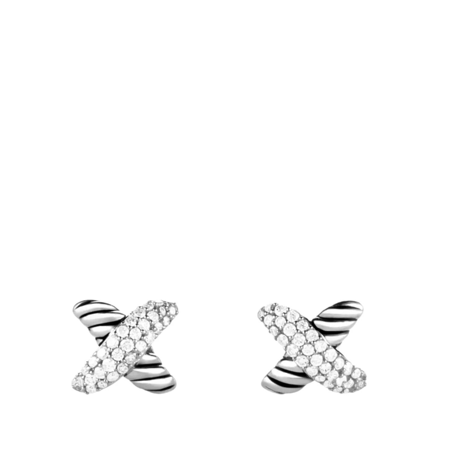 X Earrings with Diamonds - Image 4