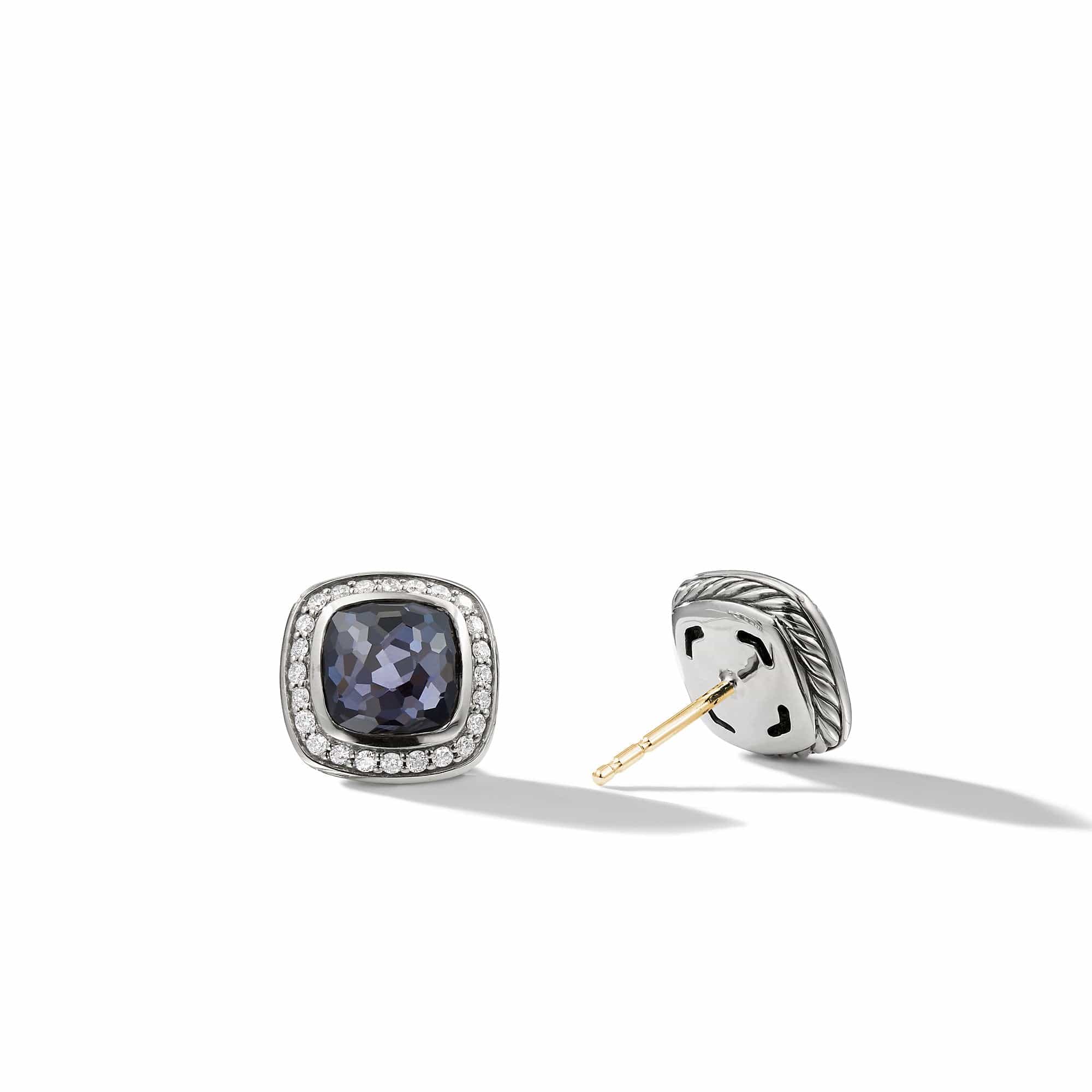 Earrings with Lavender Amethyst and Diamonds - Image 3