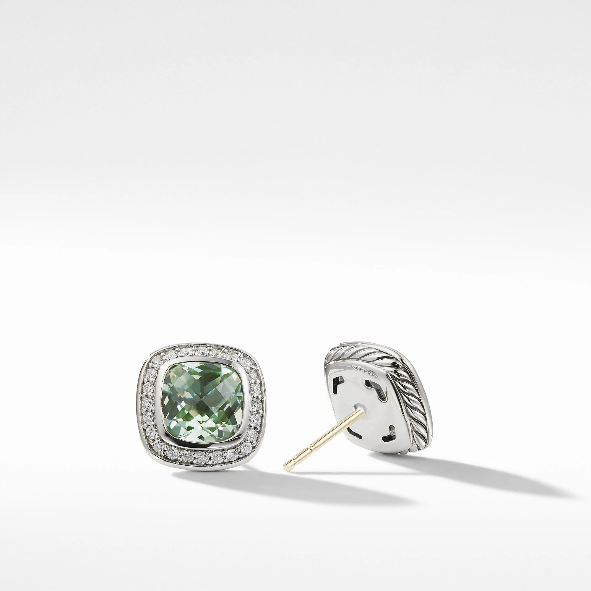 Earrings with Prasiolite and Diamonds - Image 3