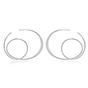 Sterling Silver Swirl Hoop Earrings