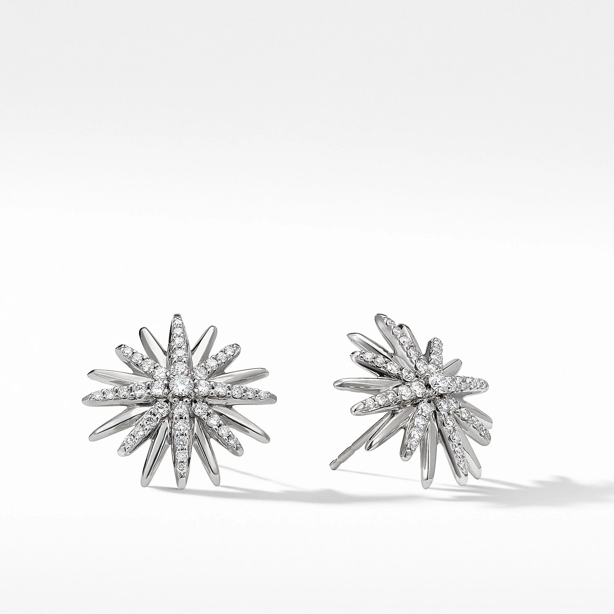 Starburst Stud Earrings with Pavé Diamonds