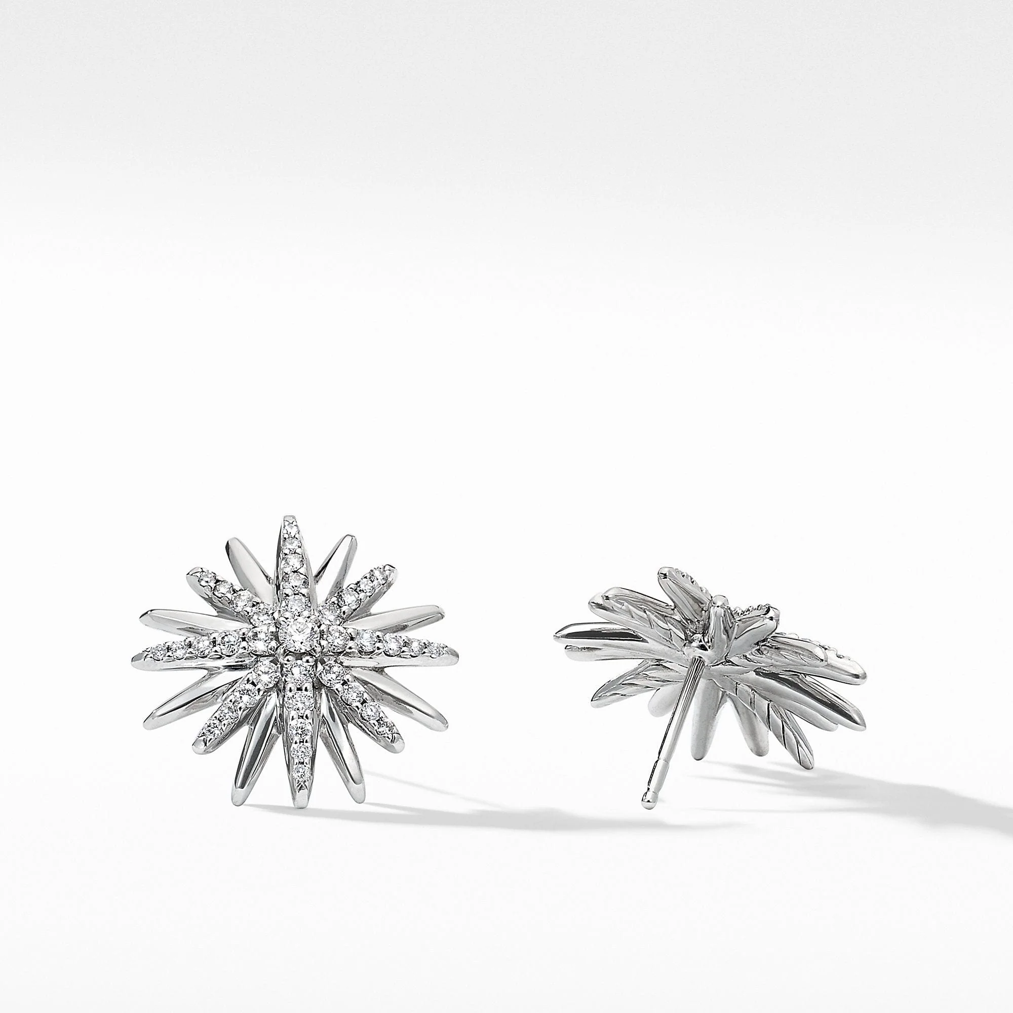 Starburst Stud Earrings with Pavé Diamonds - Image 2