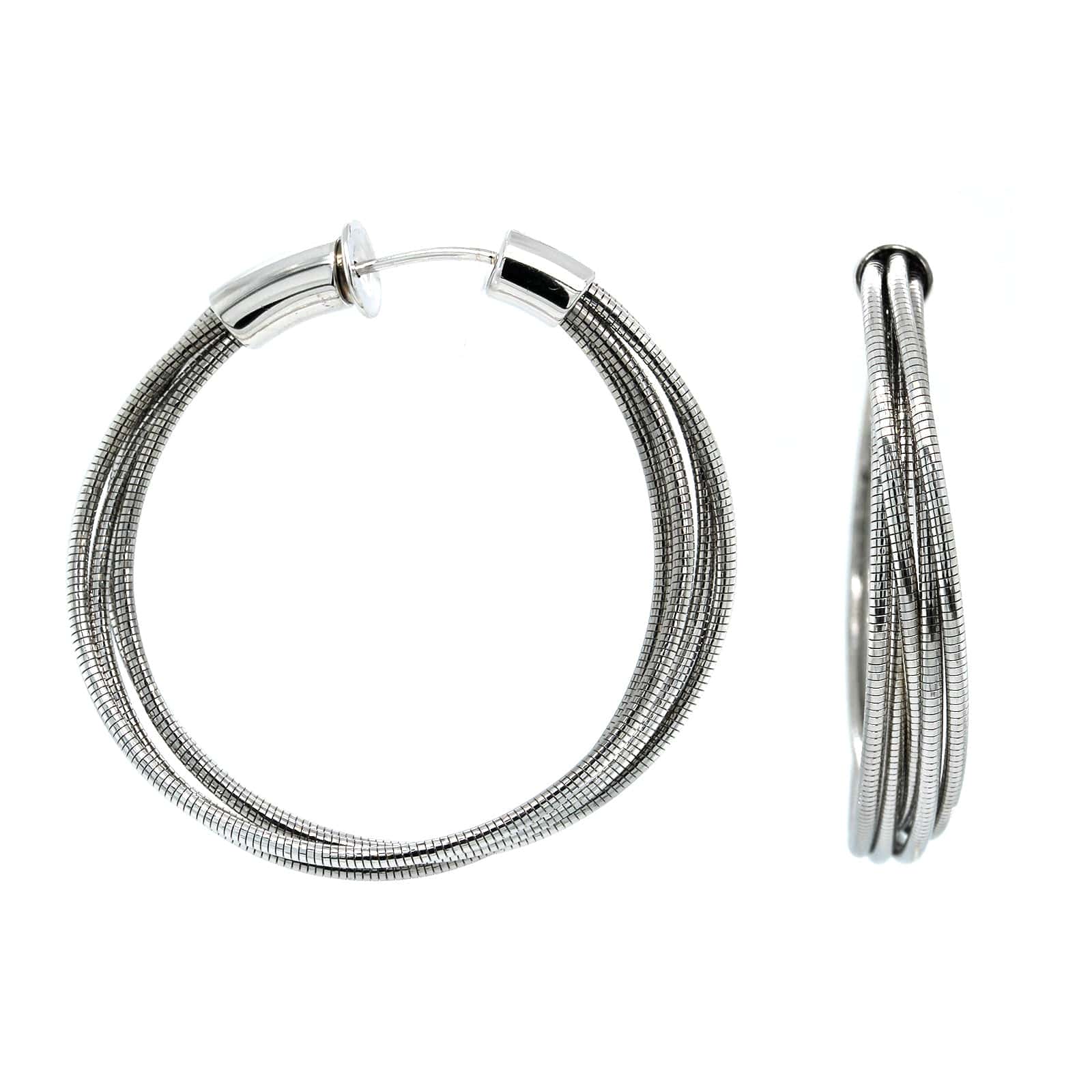 Sterling Silver Small Spring Hoop Earrings