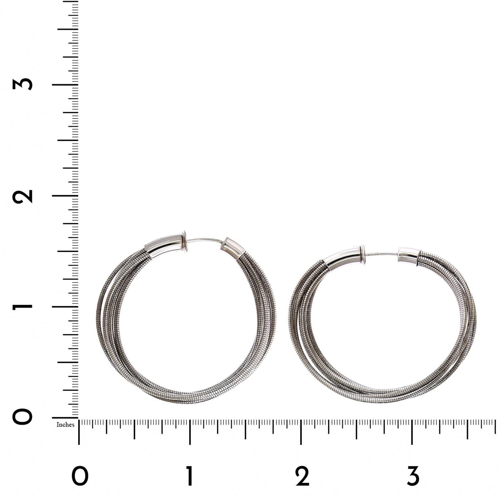 Sterling Silver Small Spring Hoop Earrings - Image 2