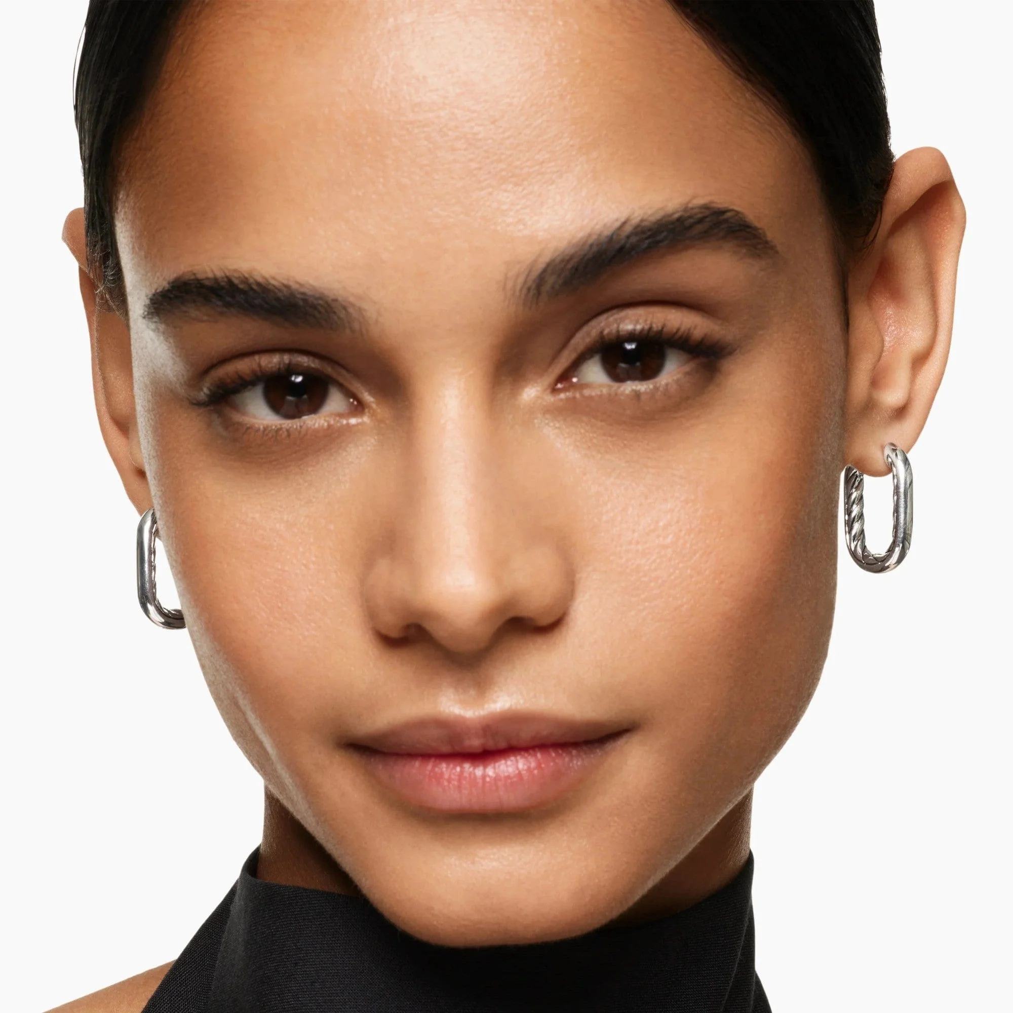 DY Madison® Smooth Hoop Earrings Sterling Silver, 24.3mm - Image 3