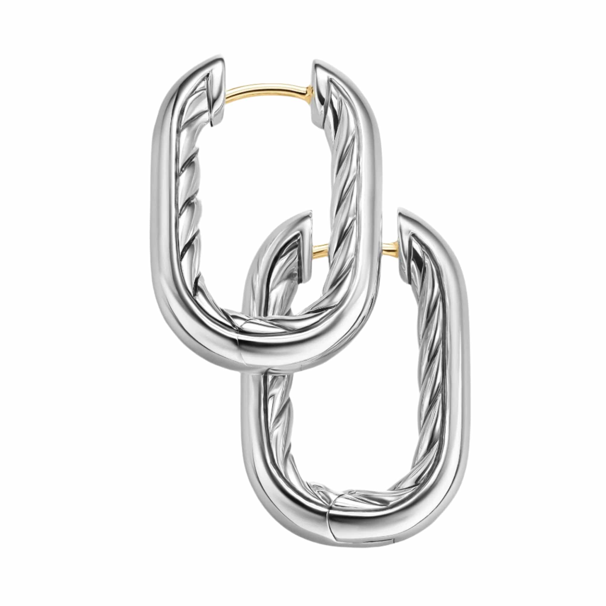 DY Madison® Smooth Hoop Earrings Sterling Silver, 24.3mm - Image 4
