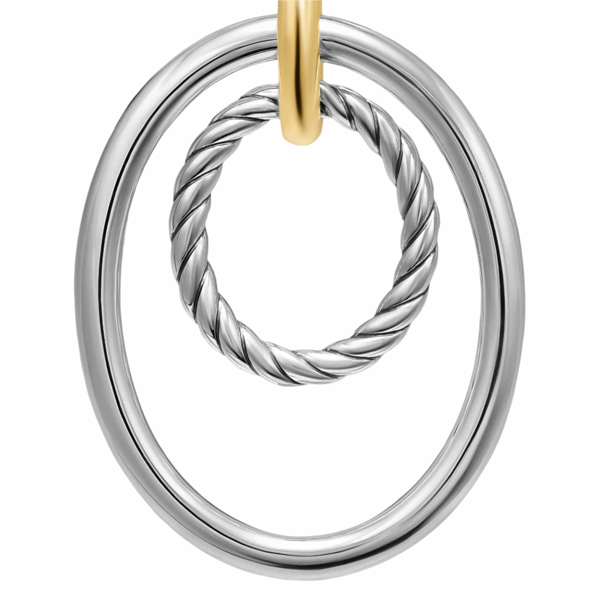 DY Mercer® Mobile Drop Earrings Sterling Silver with 18K Yellow Gold, 65.7mm - Image 3