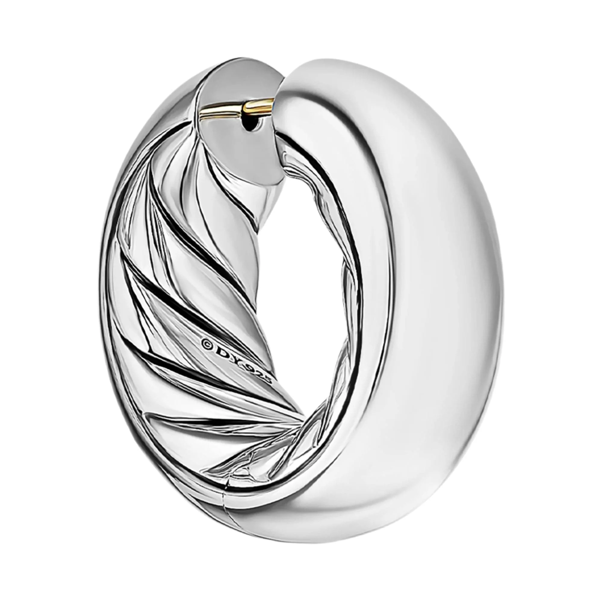 DY Mercer® Hoop Earrings Sterling Silver, 24.7mm - Image 3