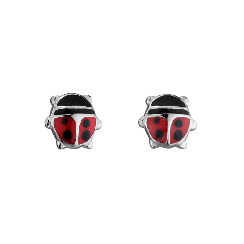 Sterling Silver Ladybug Studs - Image 2