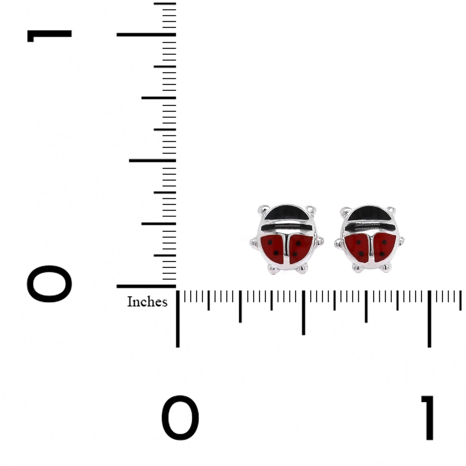 Sterling Silver Ladybug Studs - Image 3