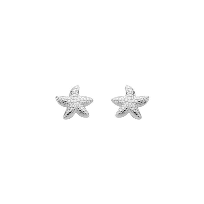 Sterling Silver 5.5mm Starfish Stud Earrings - Image 2