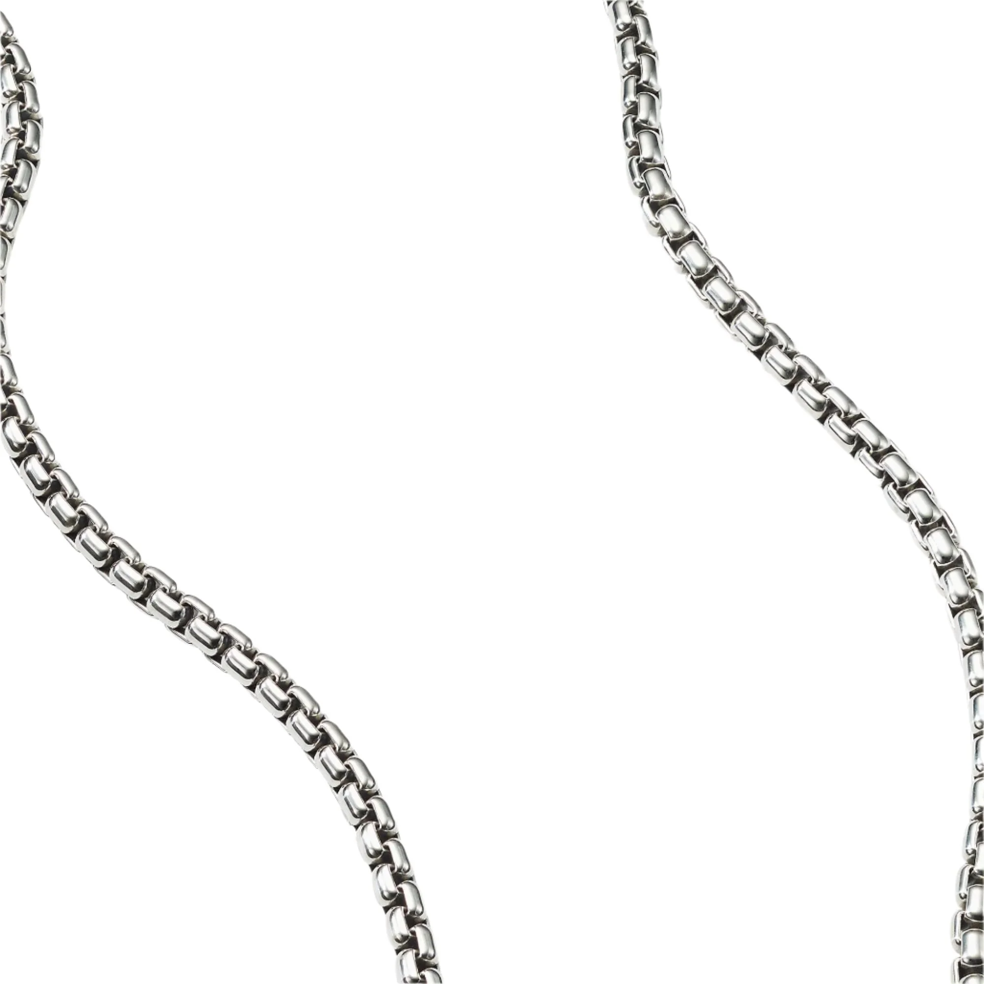 Box Chain Necklace with Gold - Image 3