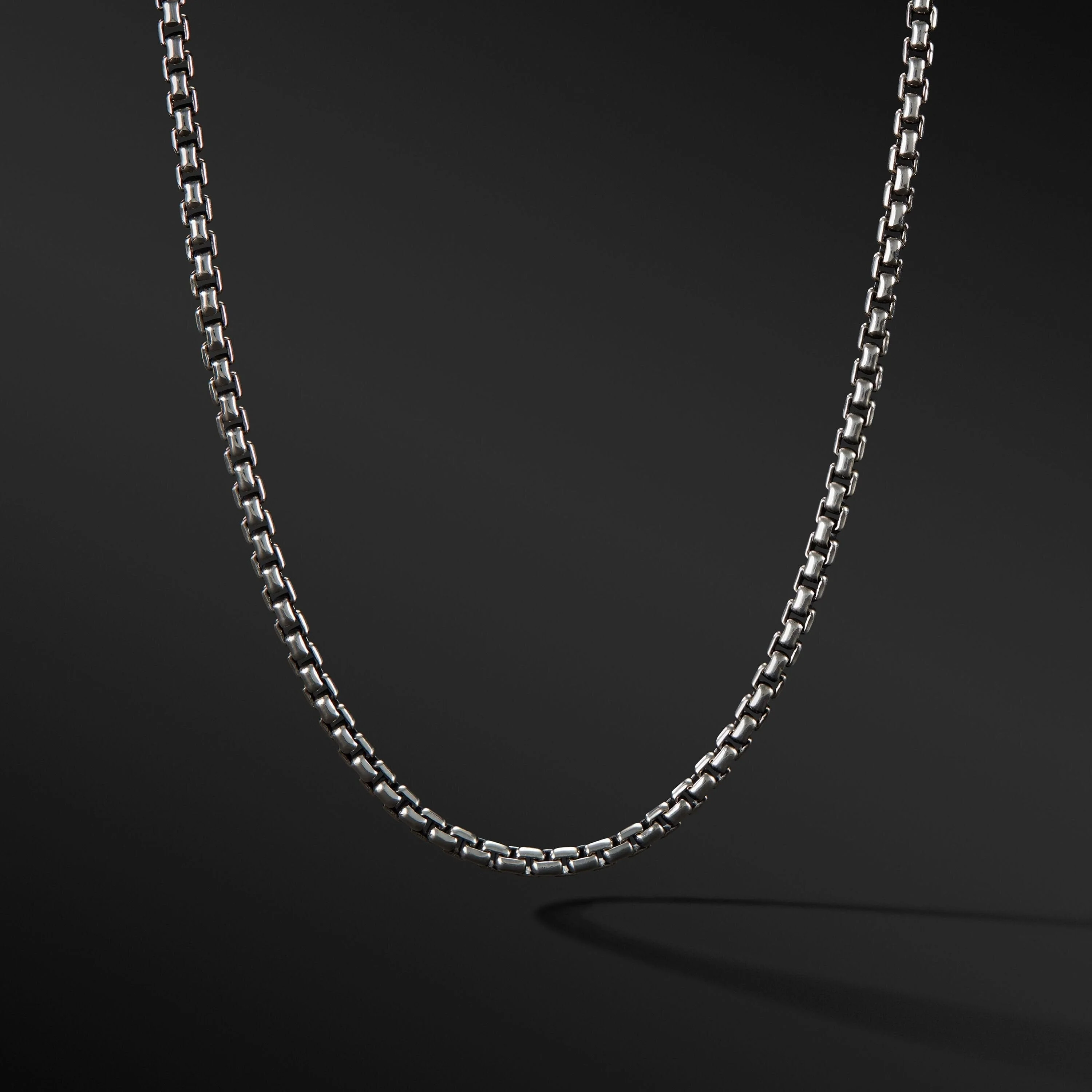 Box Chain Necklace in Sterling Silver, 2.7mm
