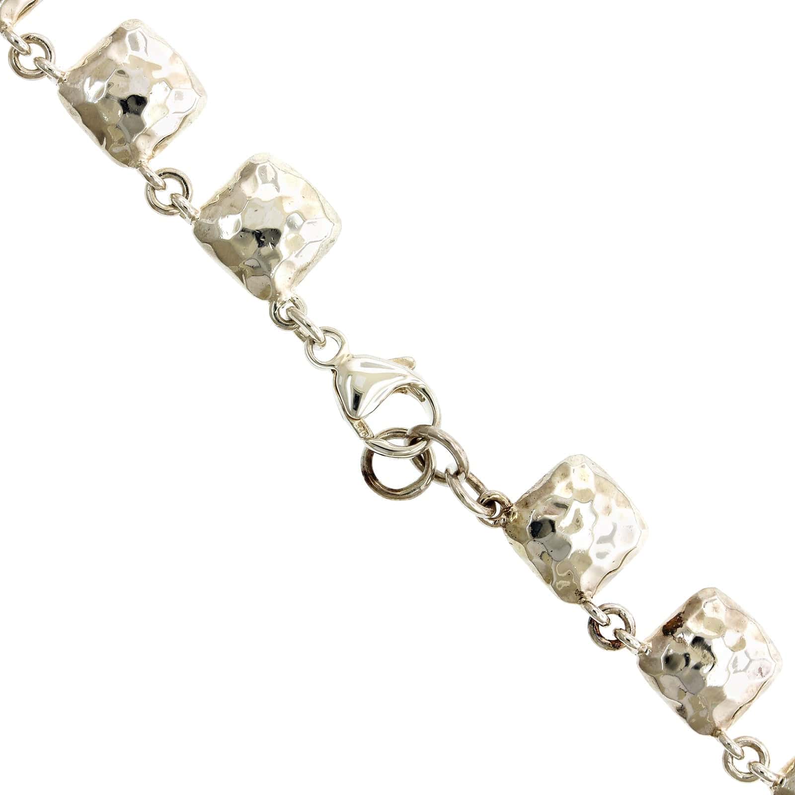 Sterling Silver Sahara Pillow Hammered Necklace - Image 3