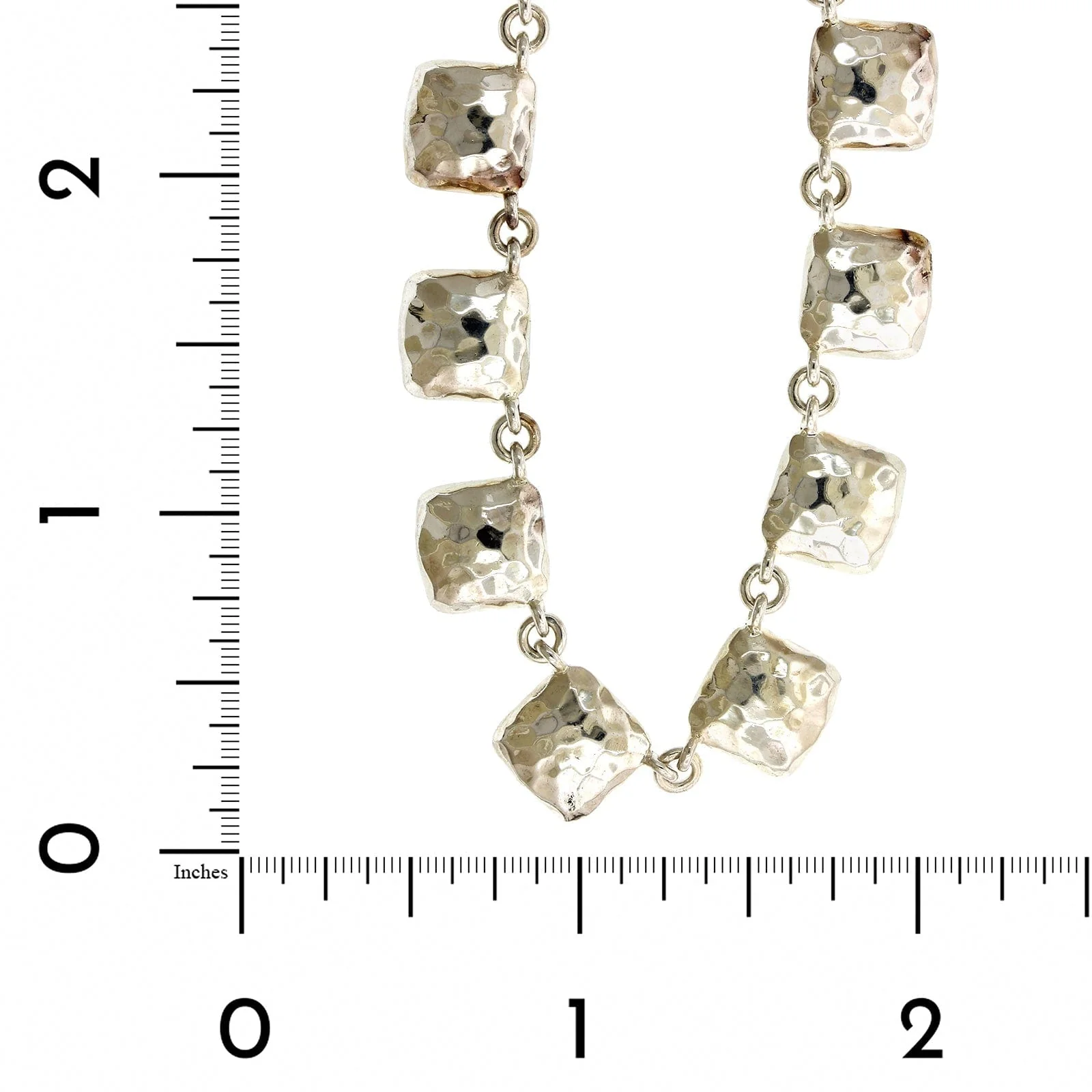 Sterling Silver Sahara Pillow Hammered Necklace - Image 4