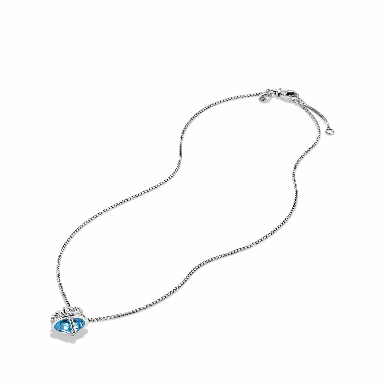 Necklace with Blue Topaz and Diamonds - Image 3