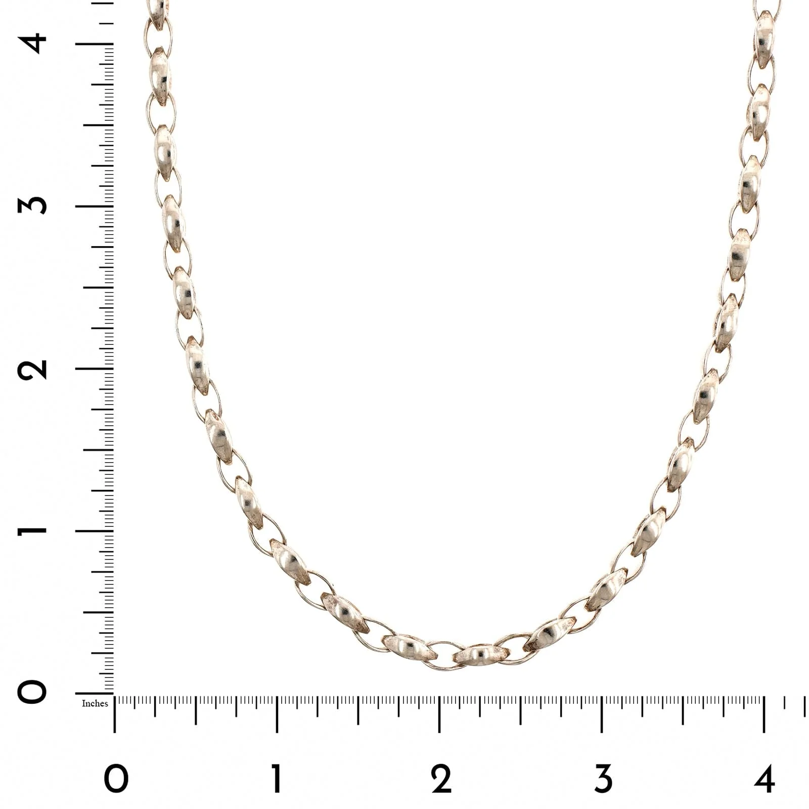 Sterling Silver Tapered Rolo Chain Necklace - Image 3