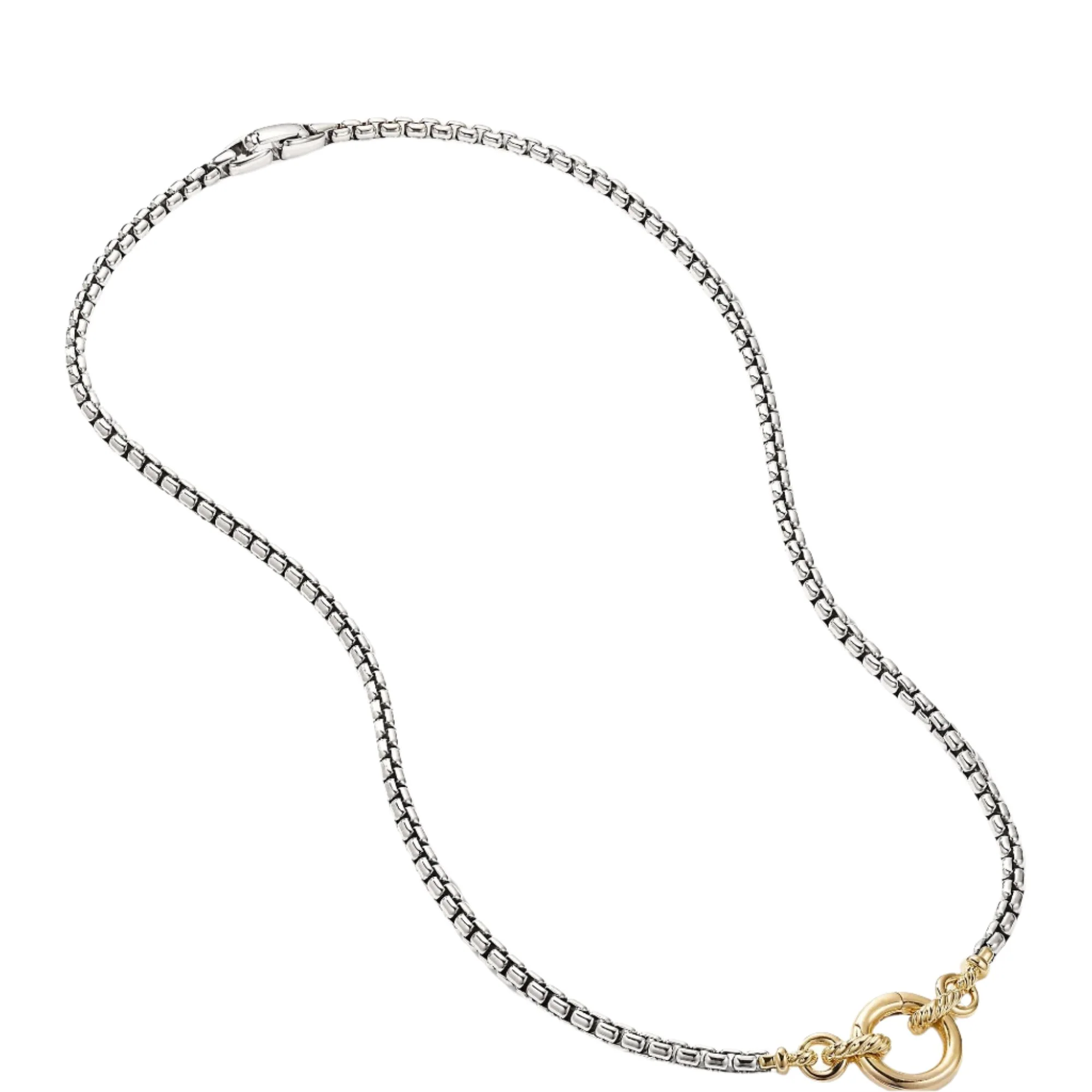 Amulet Vehicle Box Chain Necklace with 18K Yellow Gold - Image 3
