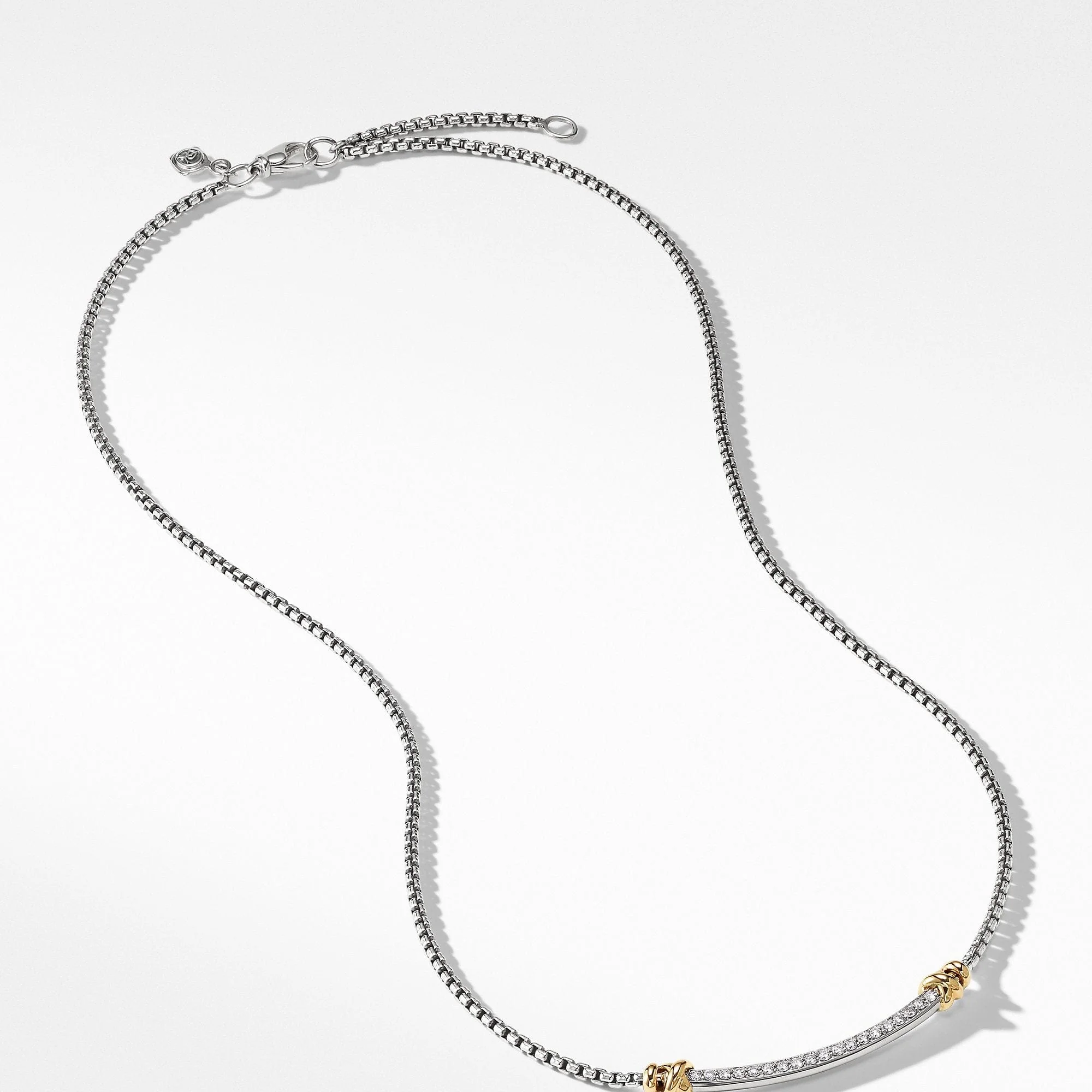 Petite Helena Station Necklace with 18K Yellow Gold and Diamonds - Image 2
