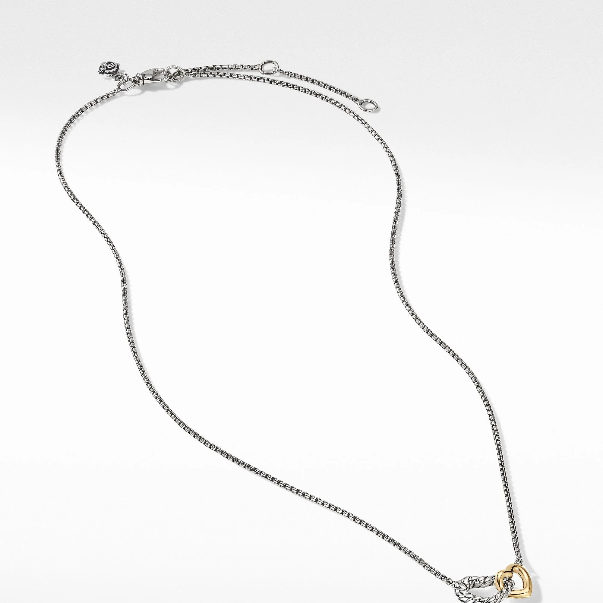Cable Collectibles® Double Heart Necklace with 18K Yellow Gold - Image 3