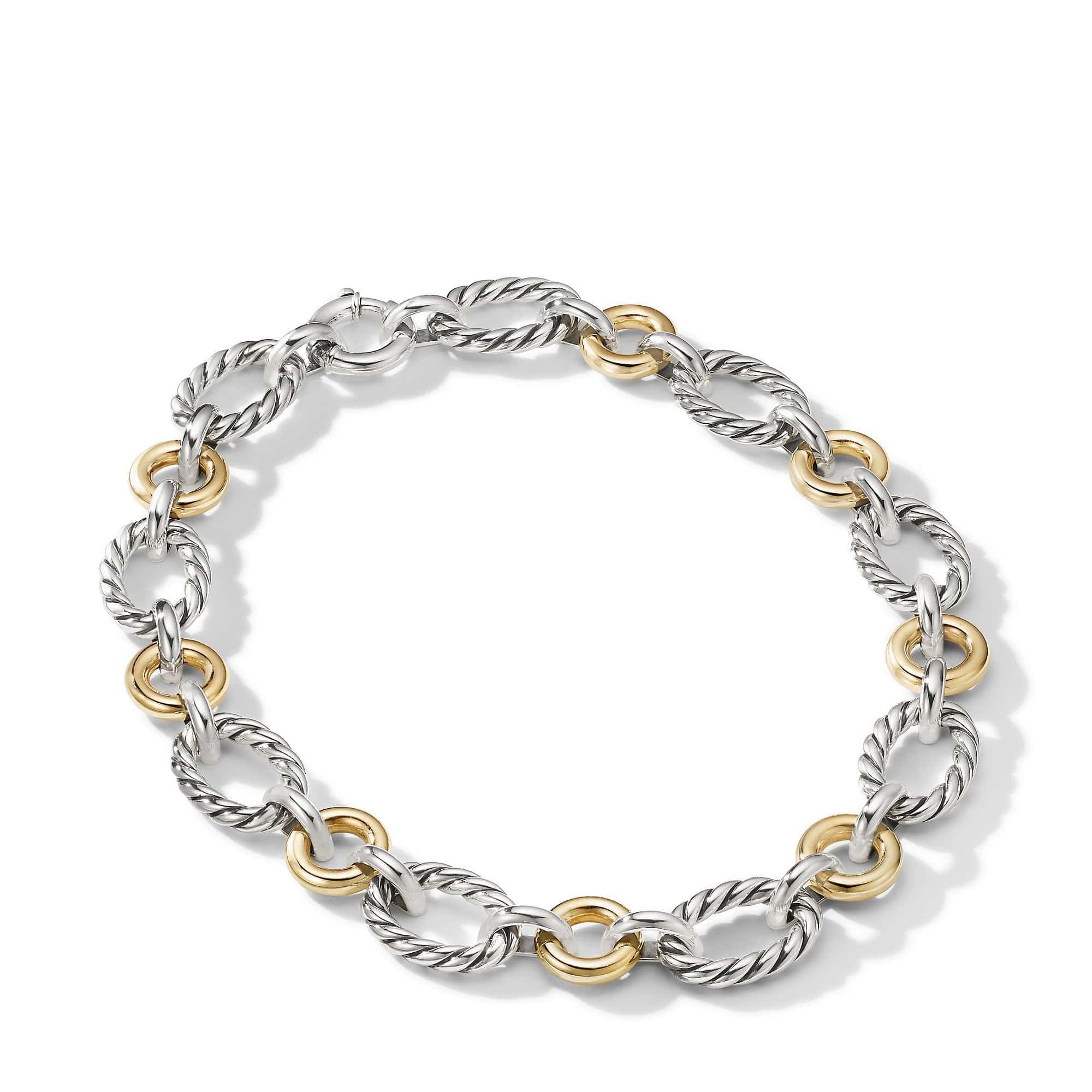 Cable and Smooth Chain Link Necklace - Image 2