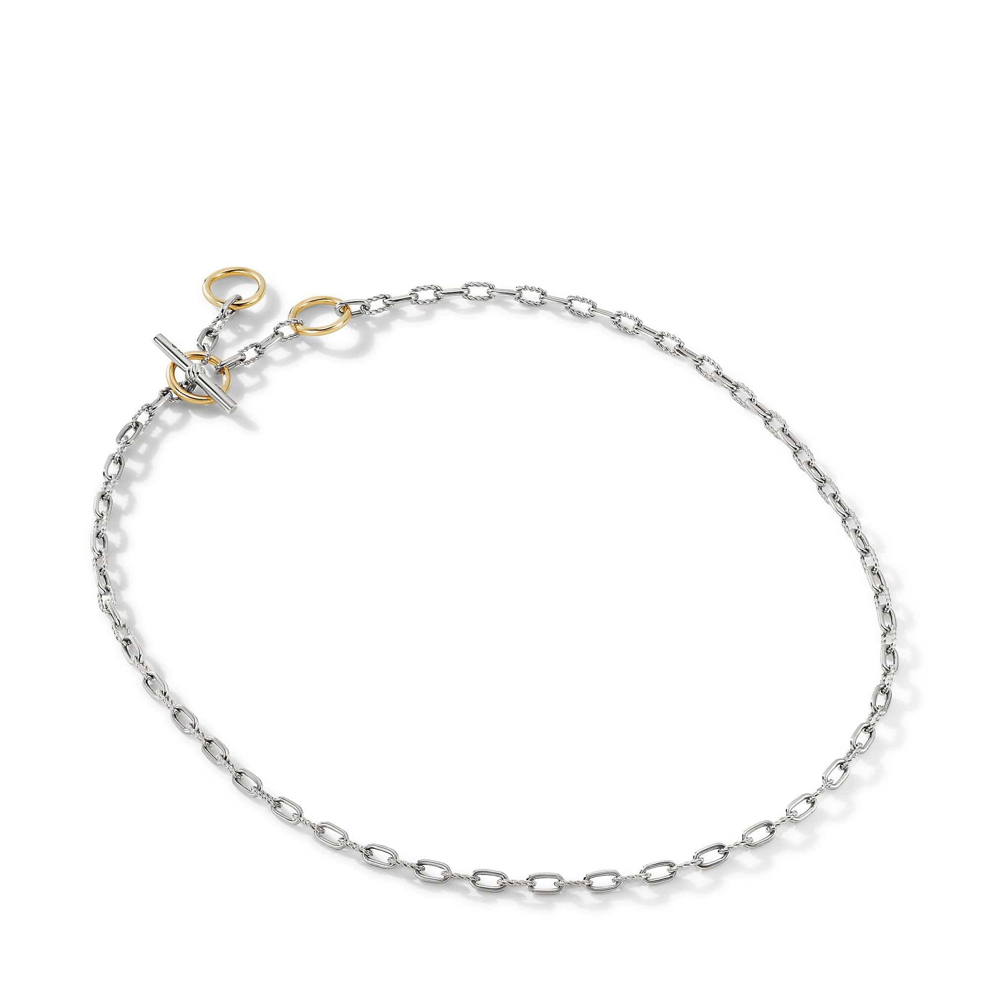 DY Madison® Three Ring Chain Necklace with 18K Yellow Gold - Image 3