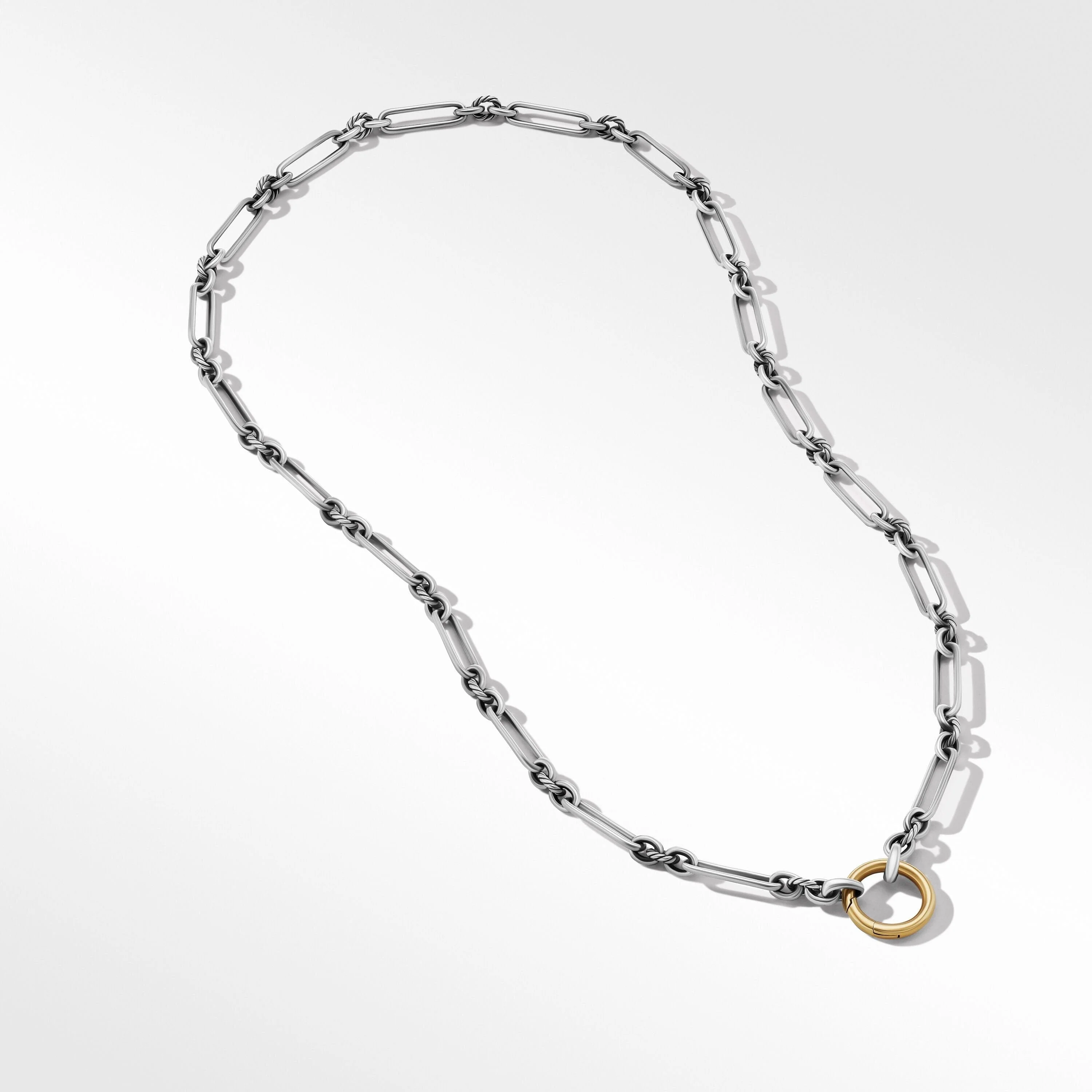 Lexington Chain Necklace in Sterling Silver with 18K Yellow Gold, 4.5mm - Image 3