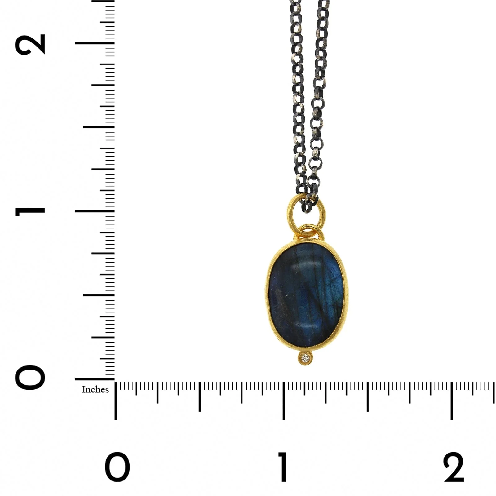 Sterling Silver and 24K Yellow Gold Feather Pendant - Image 4