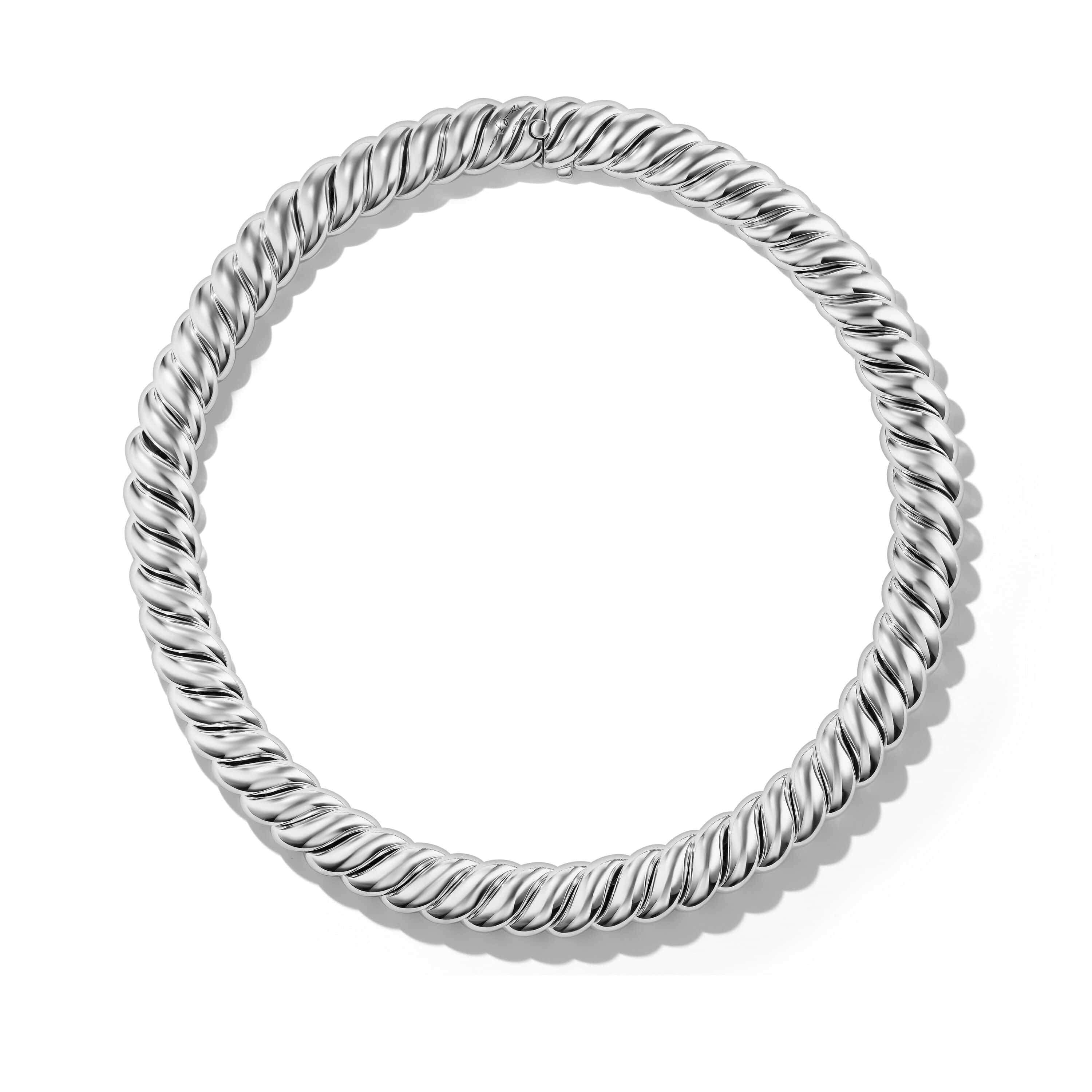 Sculpted Cable Necklace in Sterling Silver - Image 2