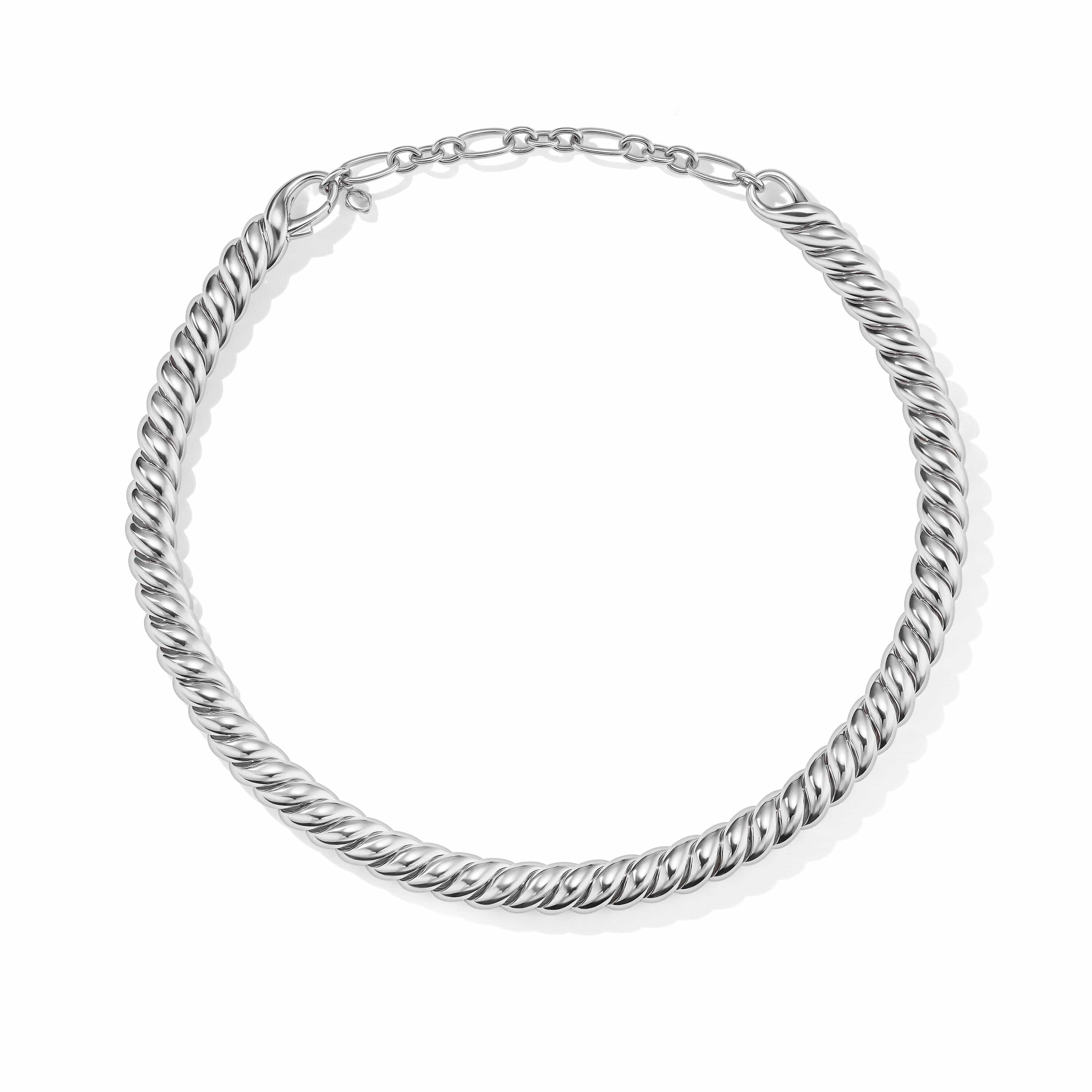 Sculpted Cable Necklace in Sterling Silver - Image 2