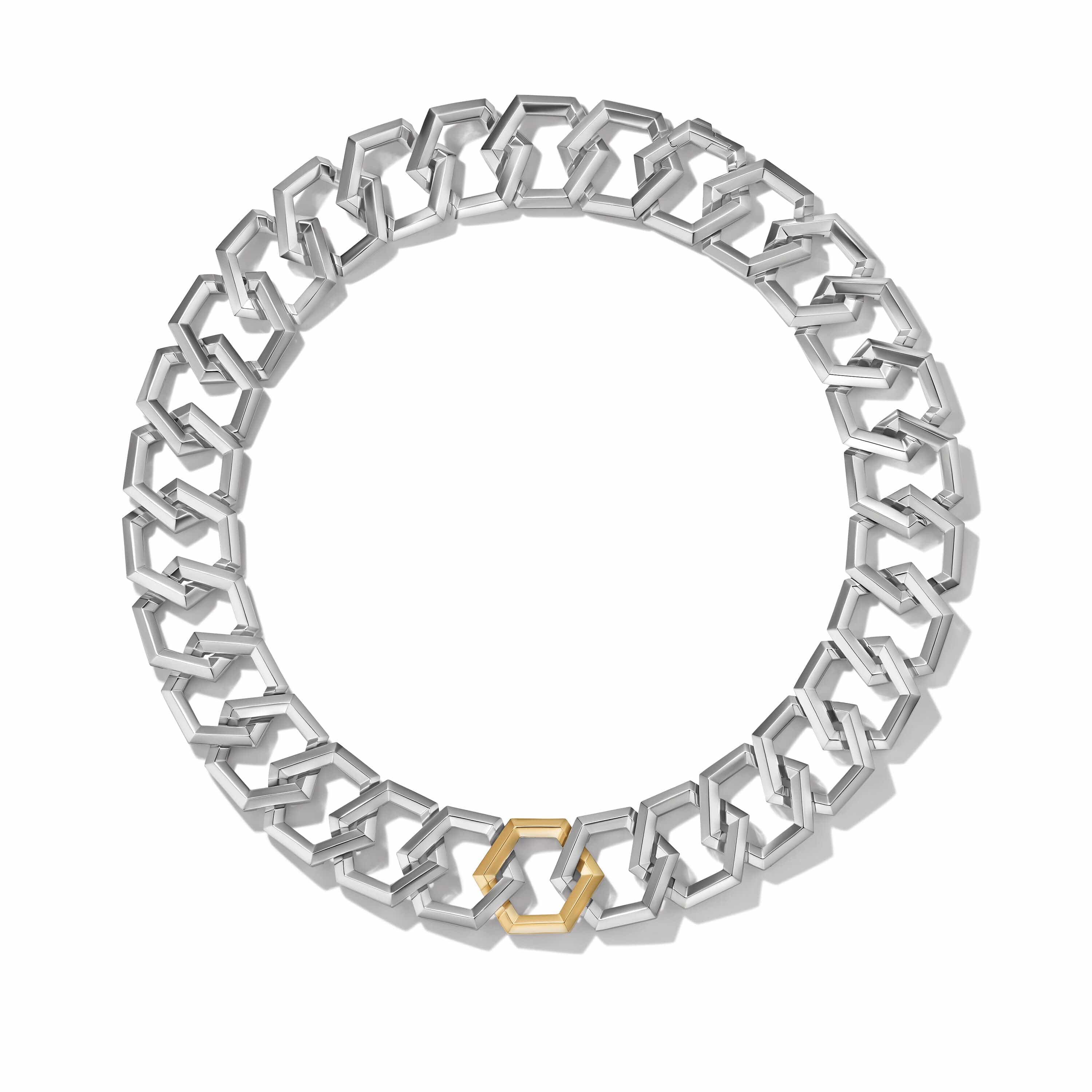 Carlyle Necklace in Sterling Silver with 18K Yellow Gold - Image 2