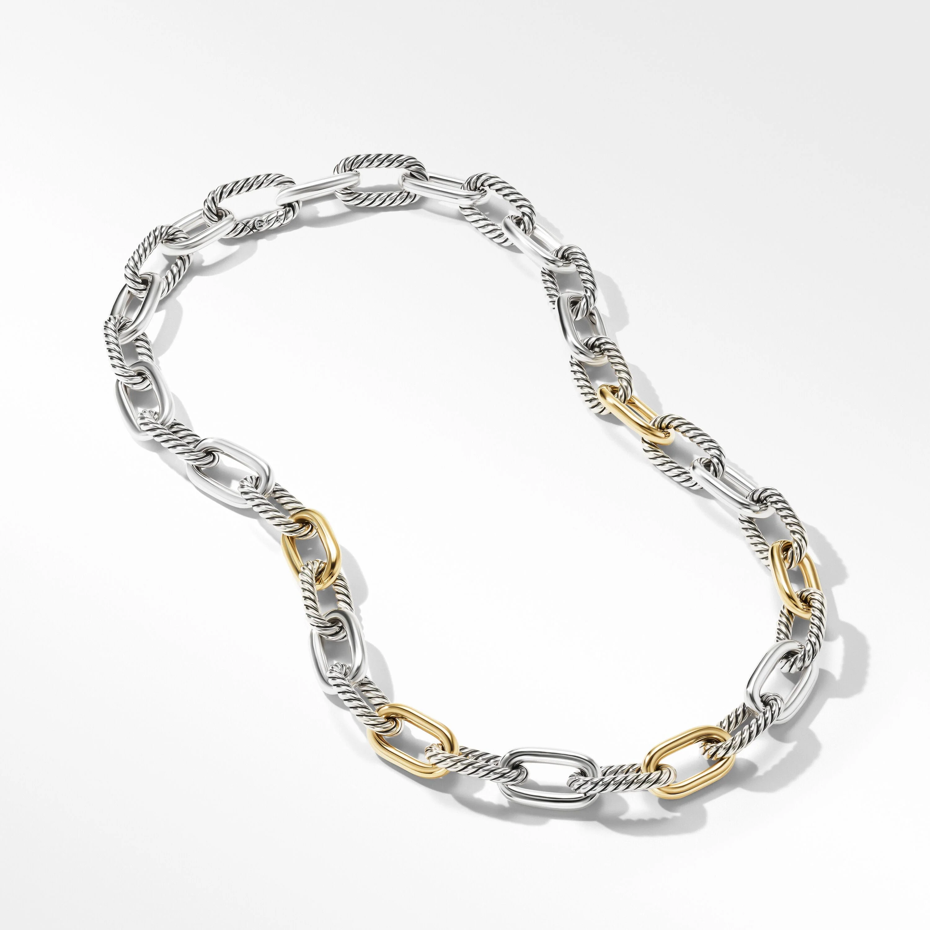 DY Madison® Chain Necklace in Sterling Silver with 18K Yellow Gold - Image 3