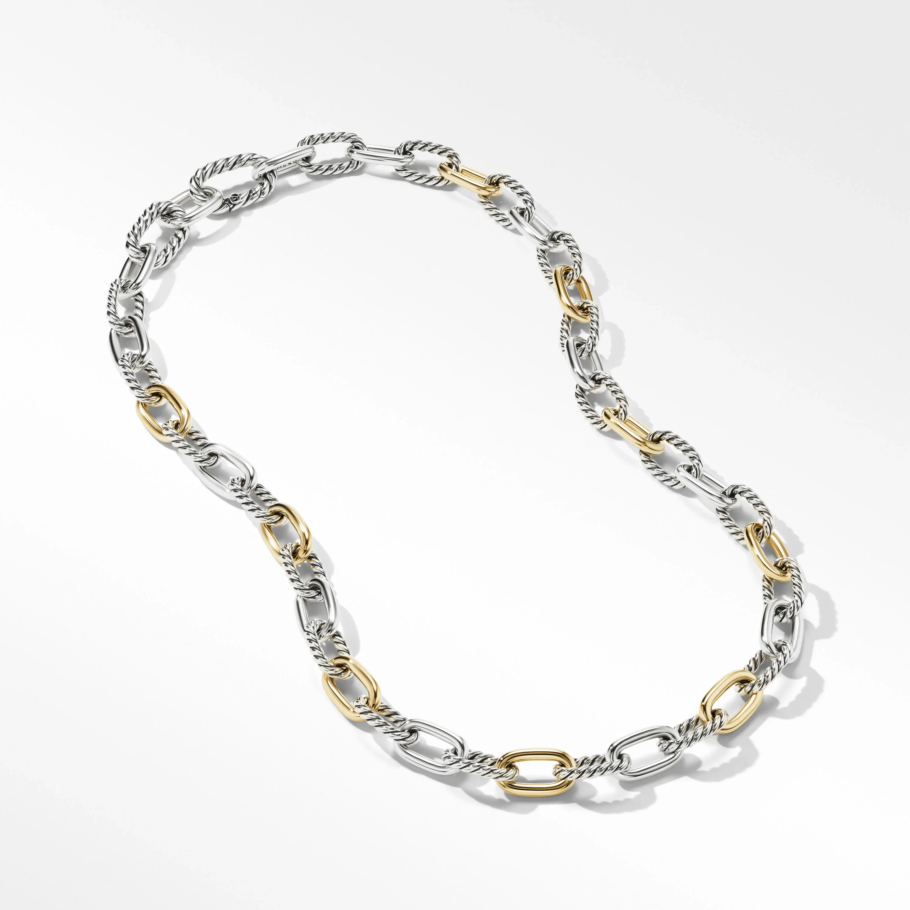 DY Madison® Chain Necklace in Sterling Silver with 18K Yellow Gold - Image 3
