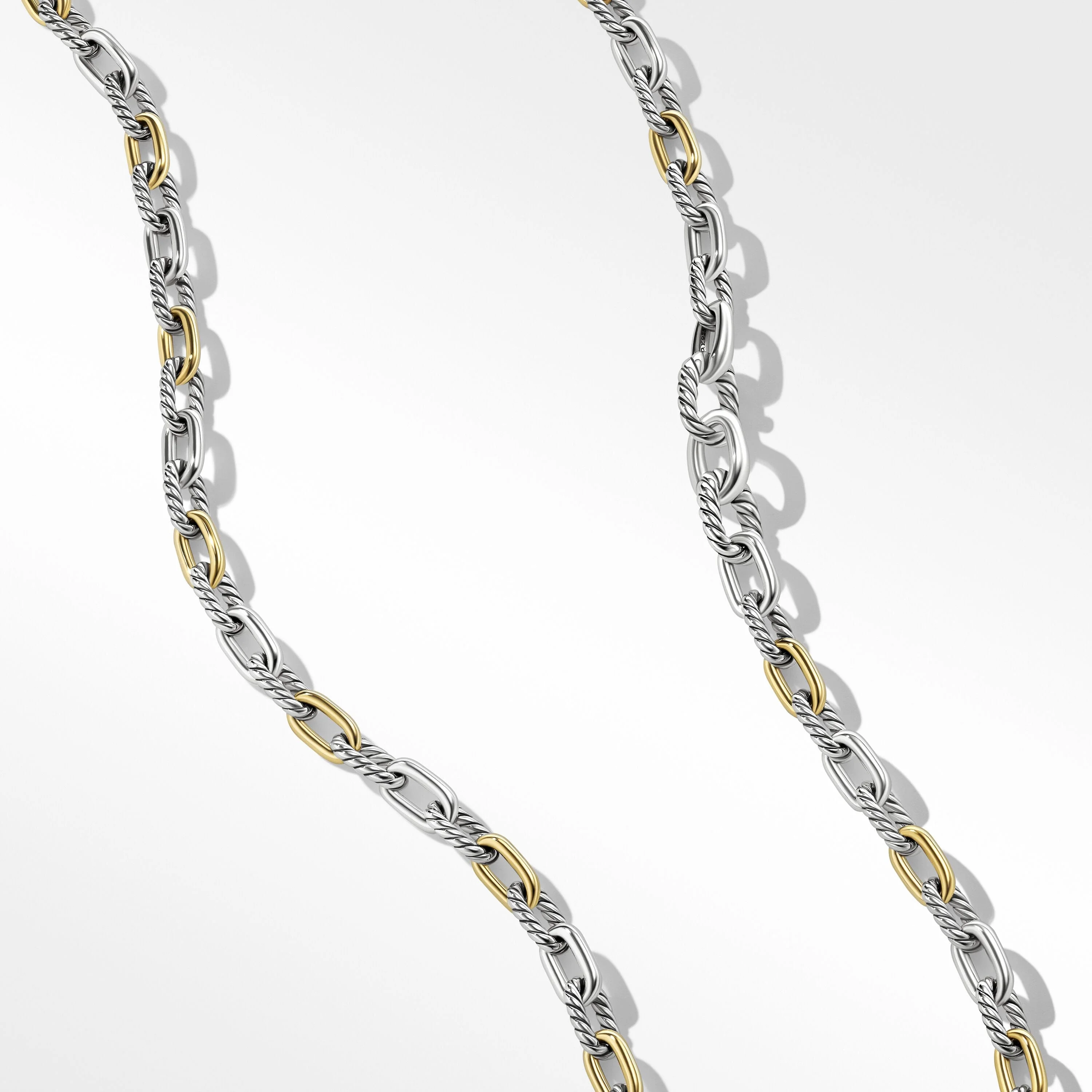DY Madison® Chain Necklace in Sterling Silver with 18K Yellow Gold - Image 2