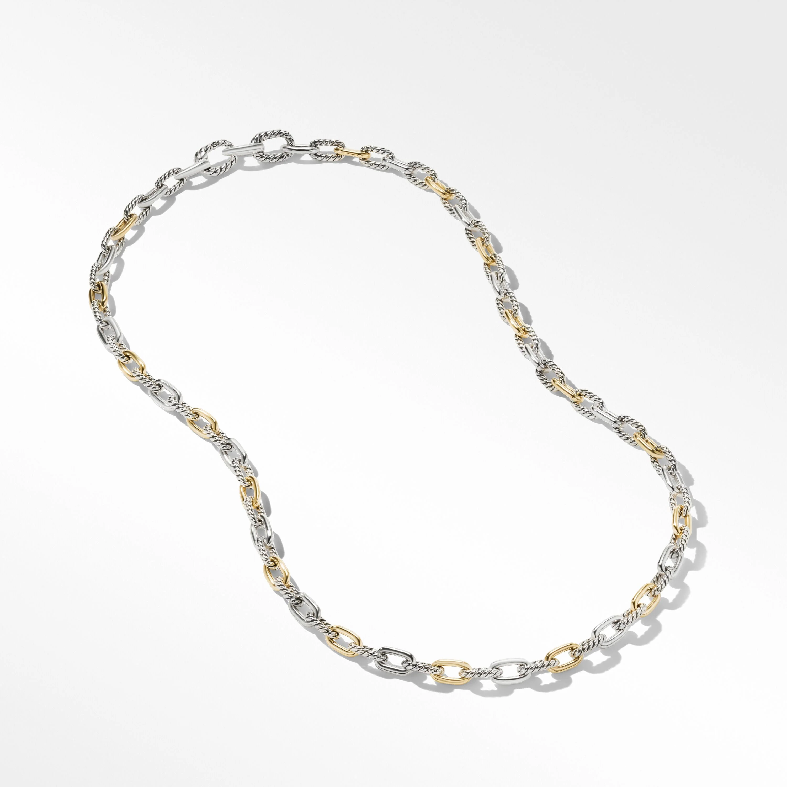 DY Madison® Chain Necklace in Sterling Silver with 18K Yellow Gold - Image 3