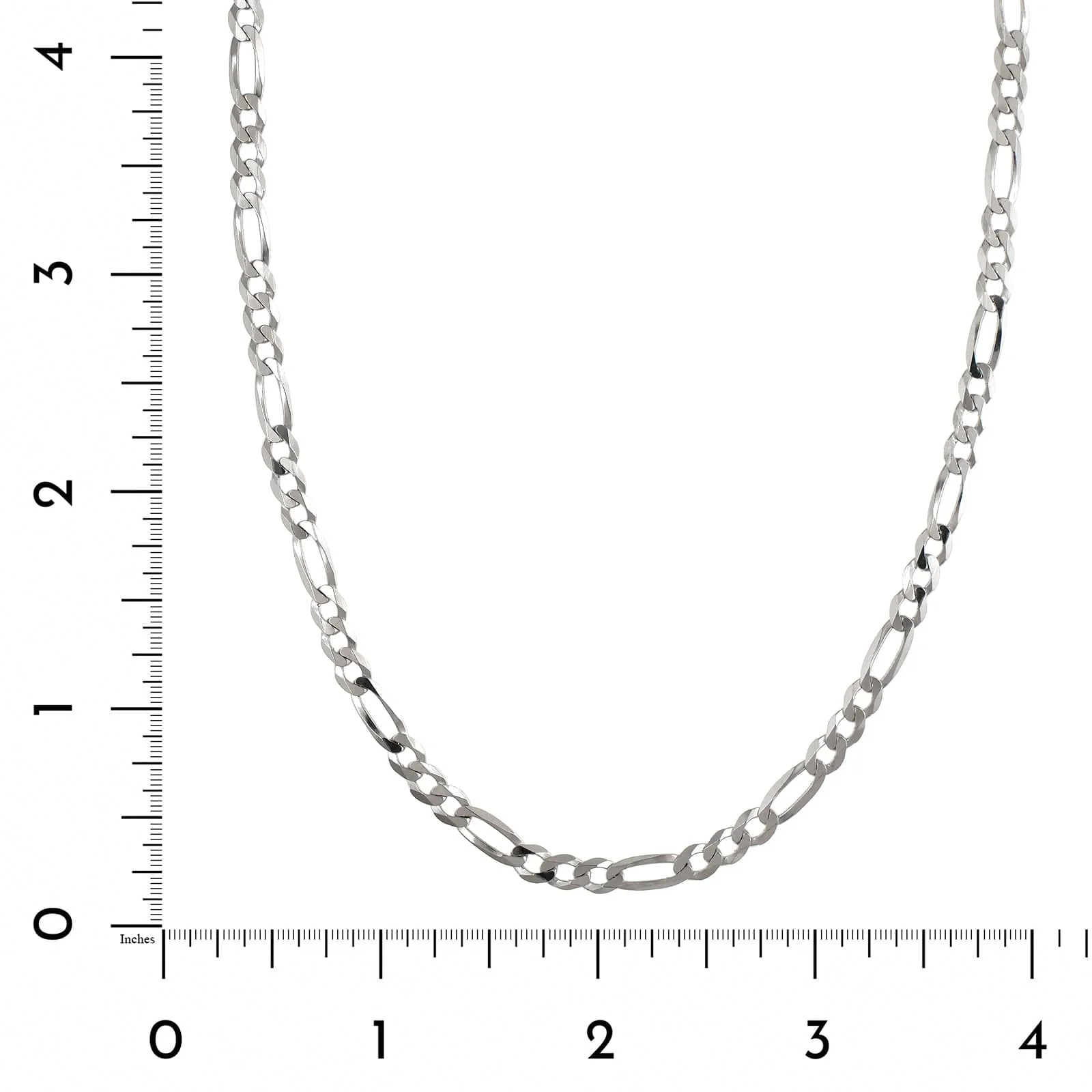 Sterling Silver Figaro Chain Link Necklace - Image 3
