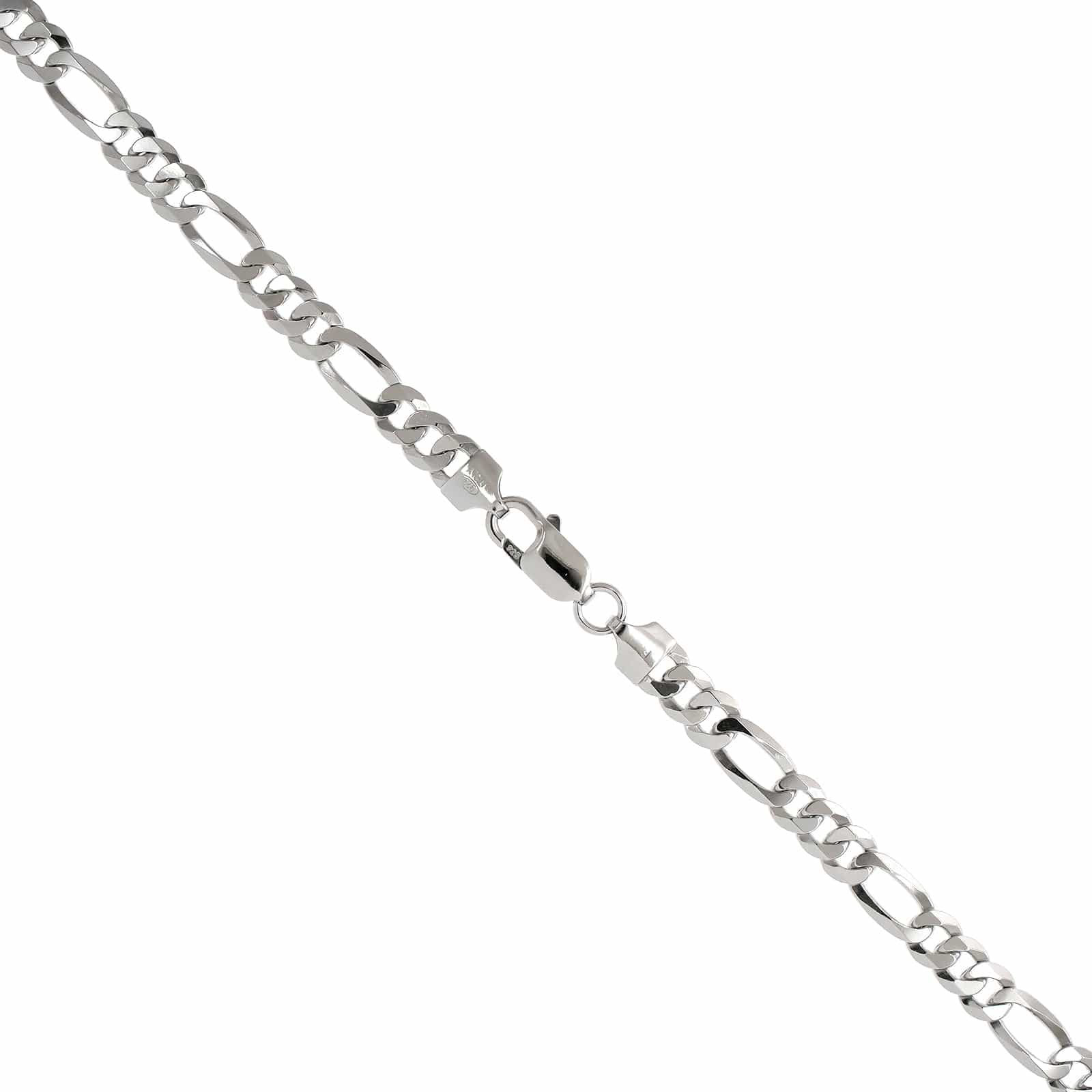 Sterling Silver 22" Figaro Chain Link Necklace - Image 2