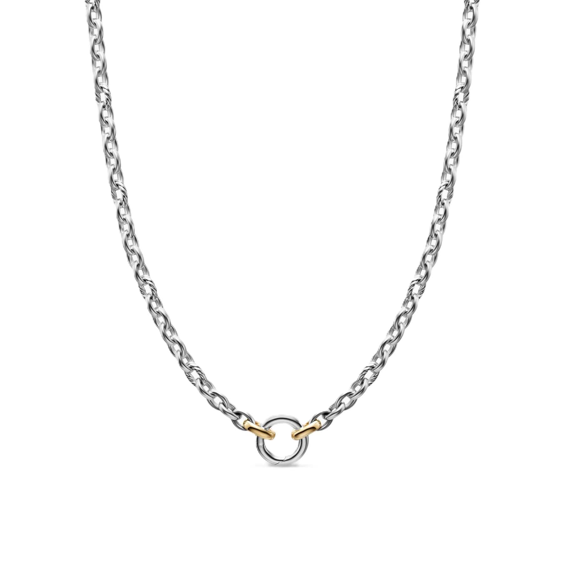 DY Mercer® Petite Chain Necklace Sterling Silver with 18K Yellow Gold, 4.5mm