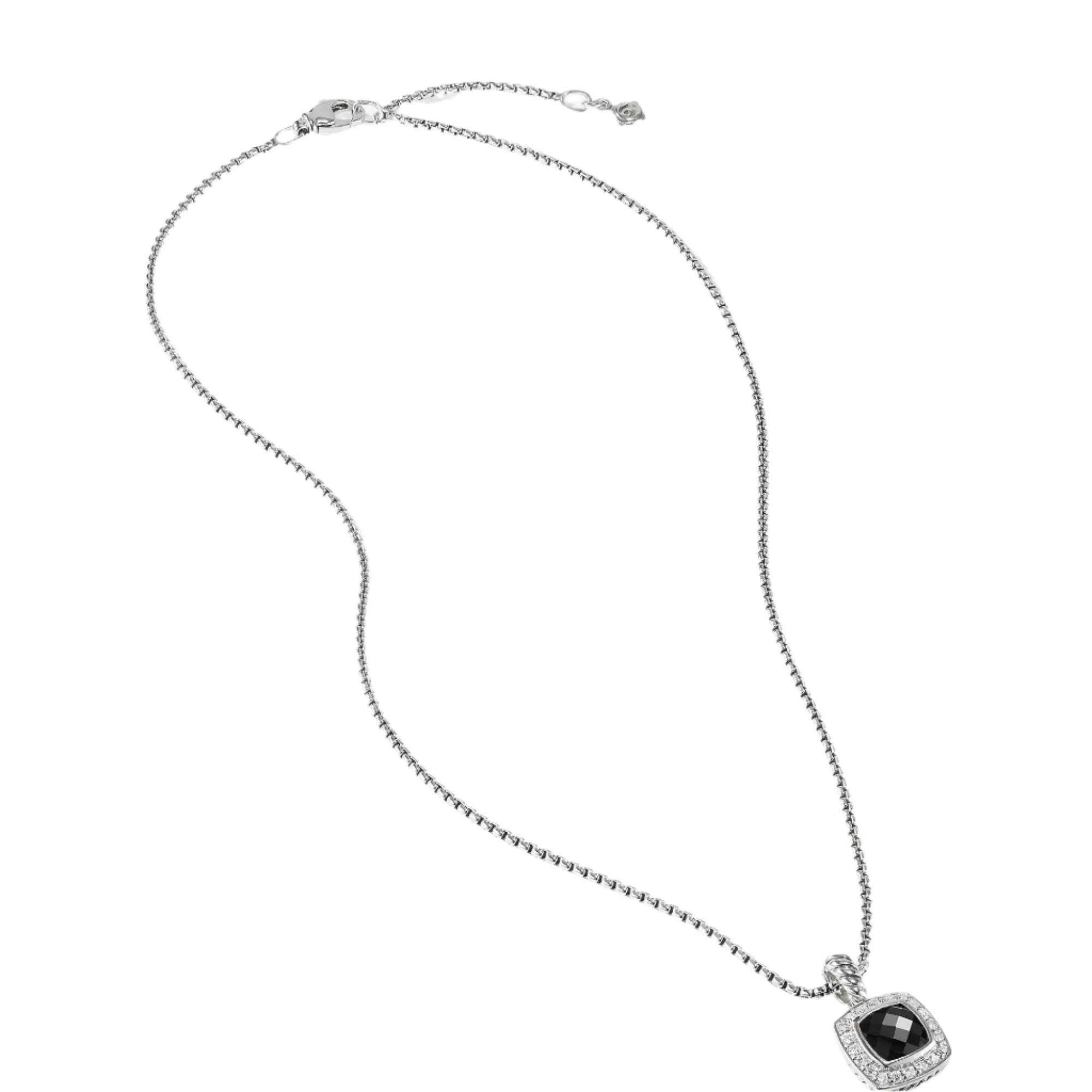 Pendant Necklace with Black Onyx and Diamonds - Image 3