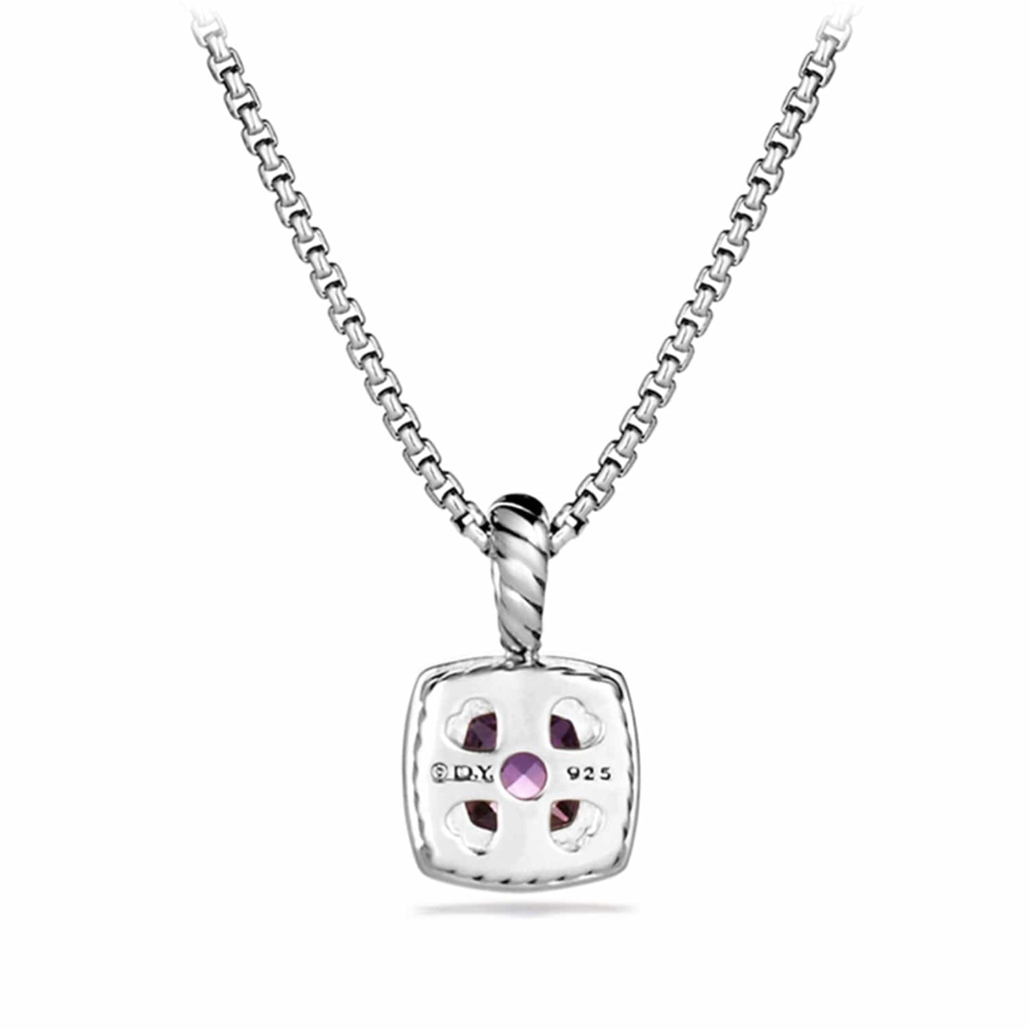 Pendant Necklace with Amethyst and Diamonds - Image 3
