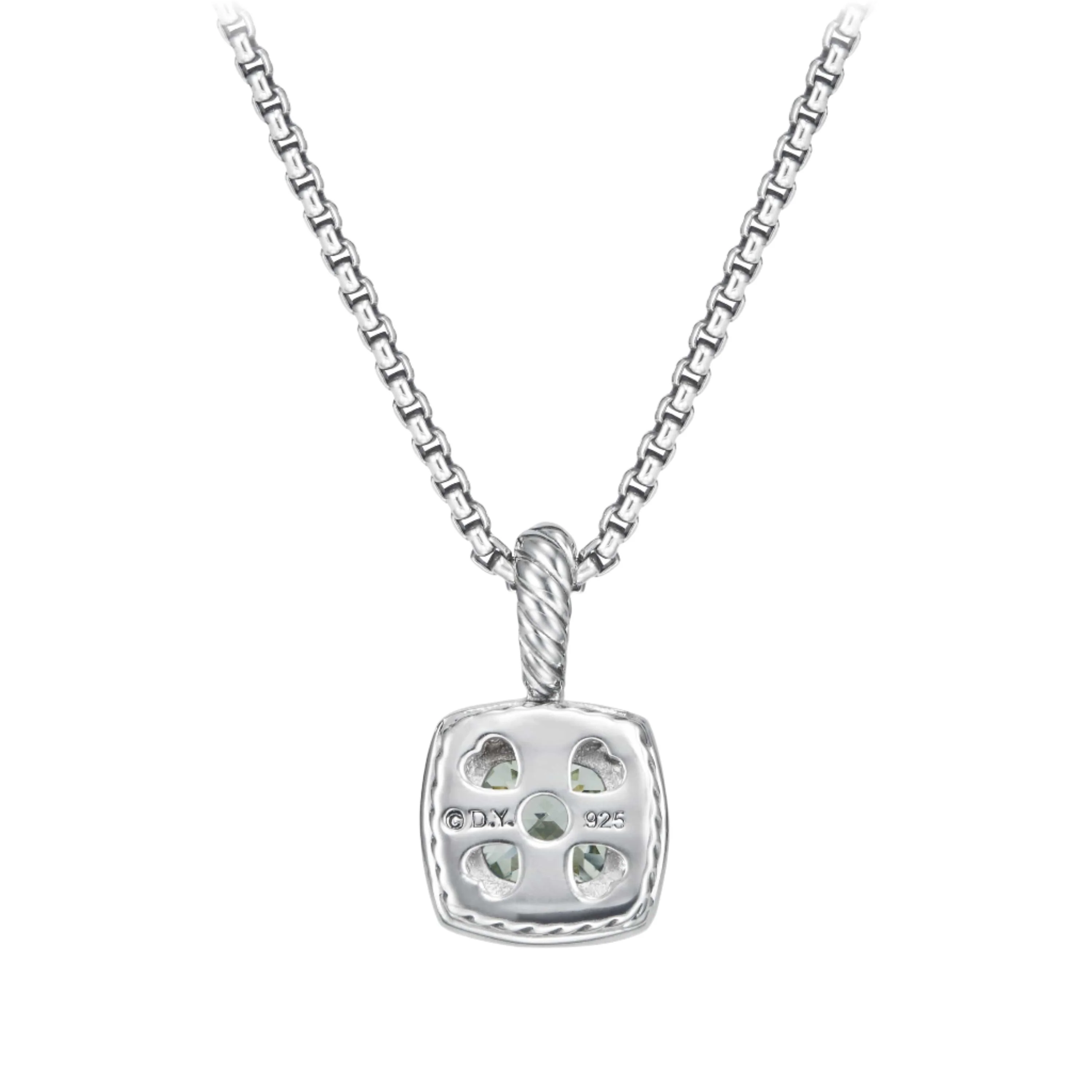 Pendant Necklace with Prasiolite and Diamonds - Image 3