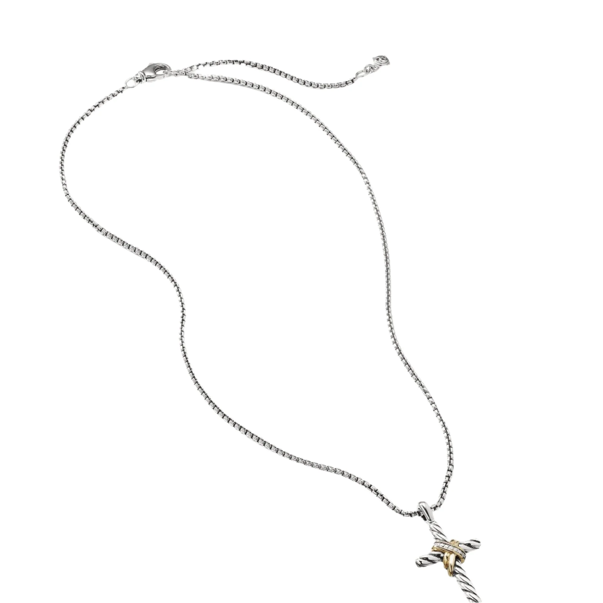 Cable Collectibles X Cross Necklace with Diamonds and 14K Gold - Image 4