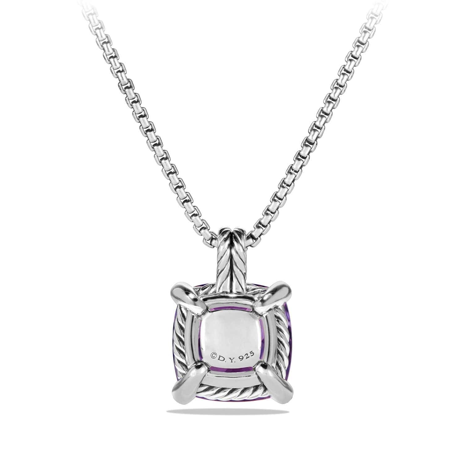 Pendant Necklace with Amethyst and Diamonds - Image 3