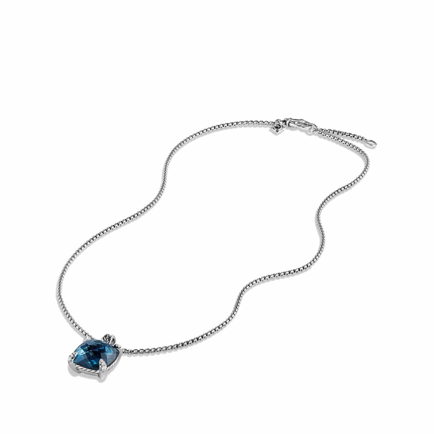 Pendant Necklace with Hampton Blue Topaz and Diamonds - Image 4