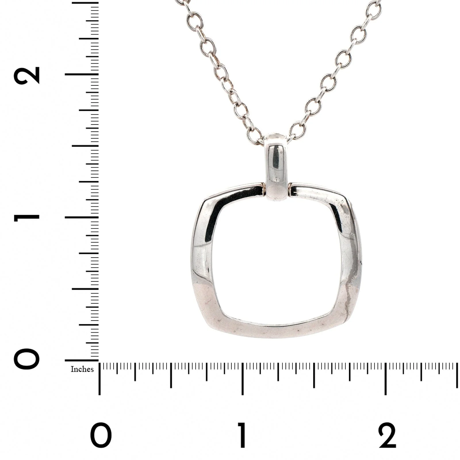 Sterling Silver Open Pendant Necklace - Image 4