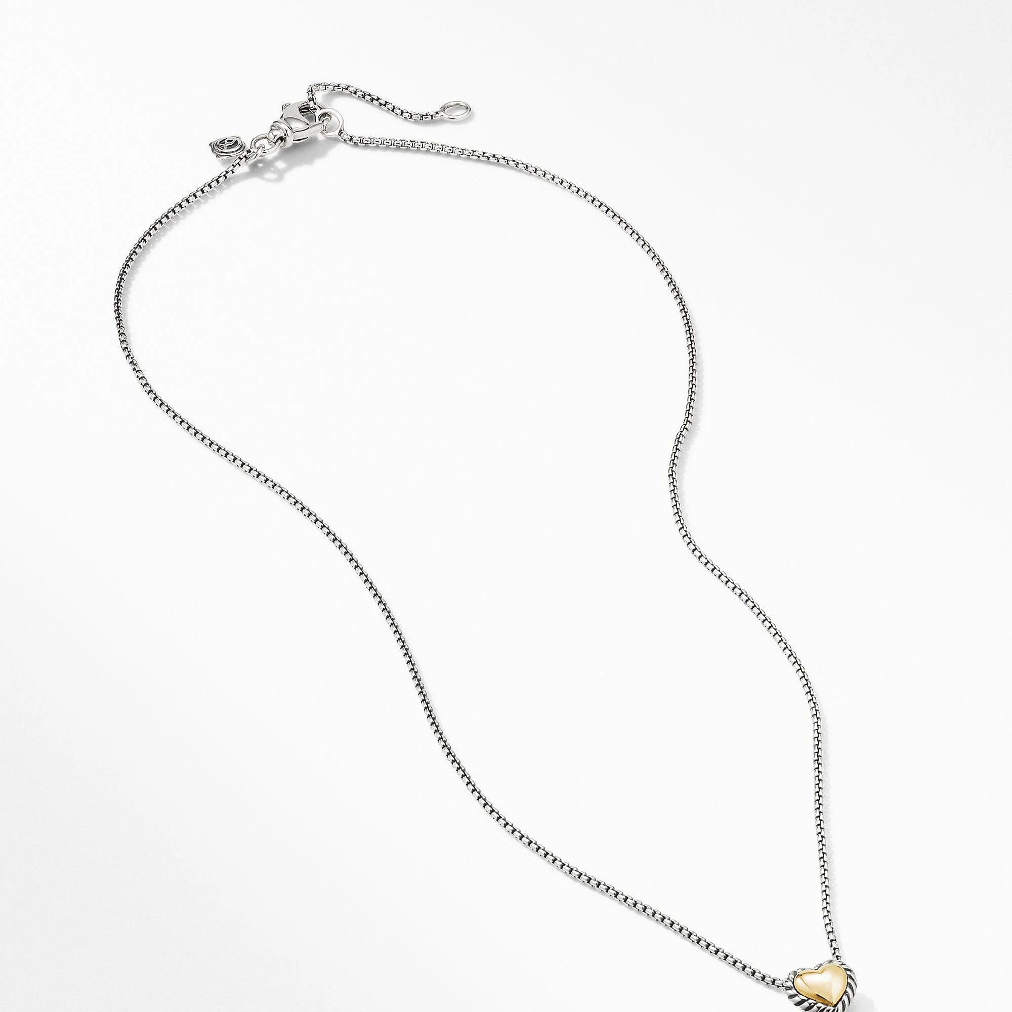 Cable Cookie Classic Heart Necklace with 18K Yellow Gold - Image 3