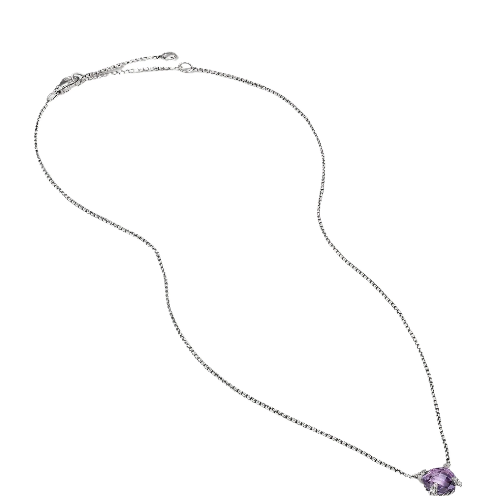Chatelaine® Pendant Necklace with Amethyst and Diamonds - Image 2