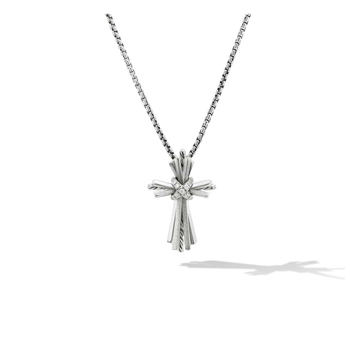 Angelika Cross Necklace with Pavé Diamonds