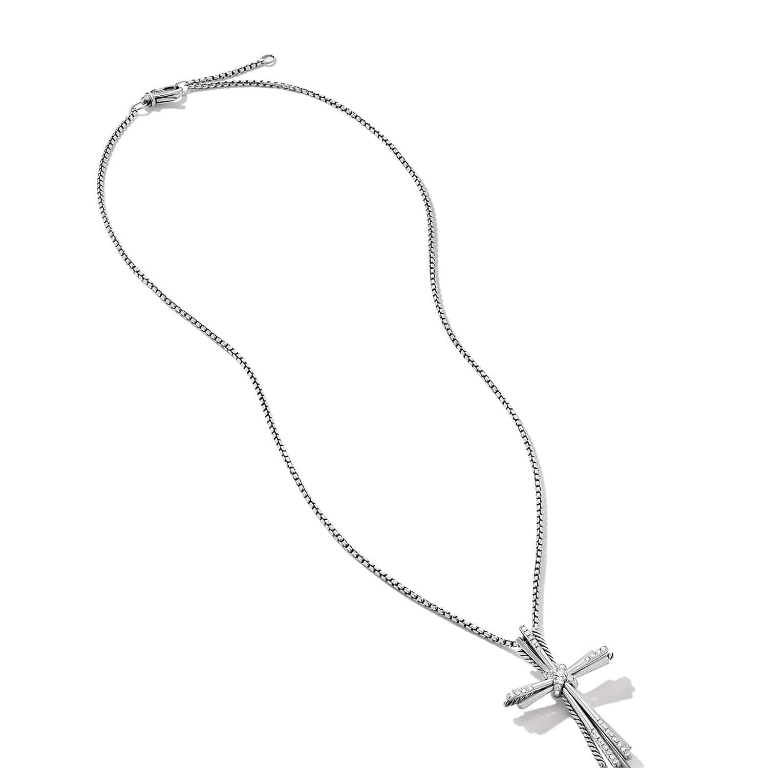 Angelika Cross Necklace with Pavé Diamonds - Image 2